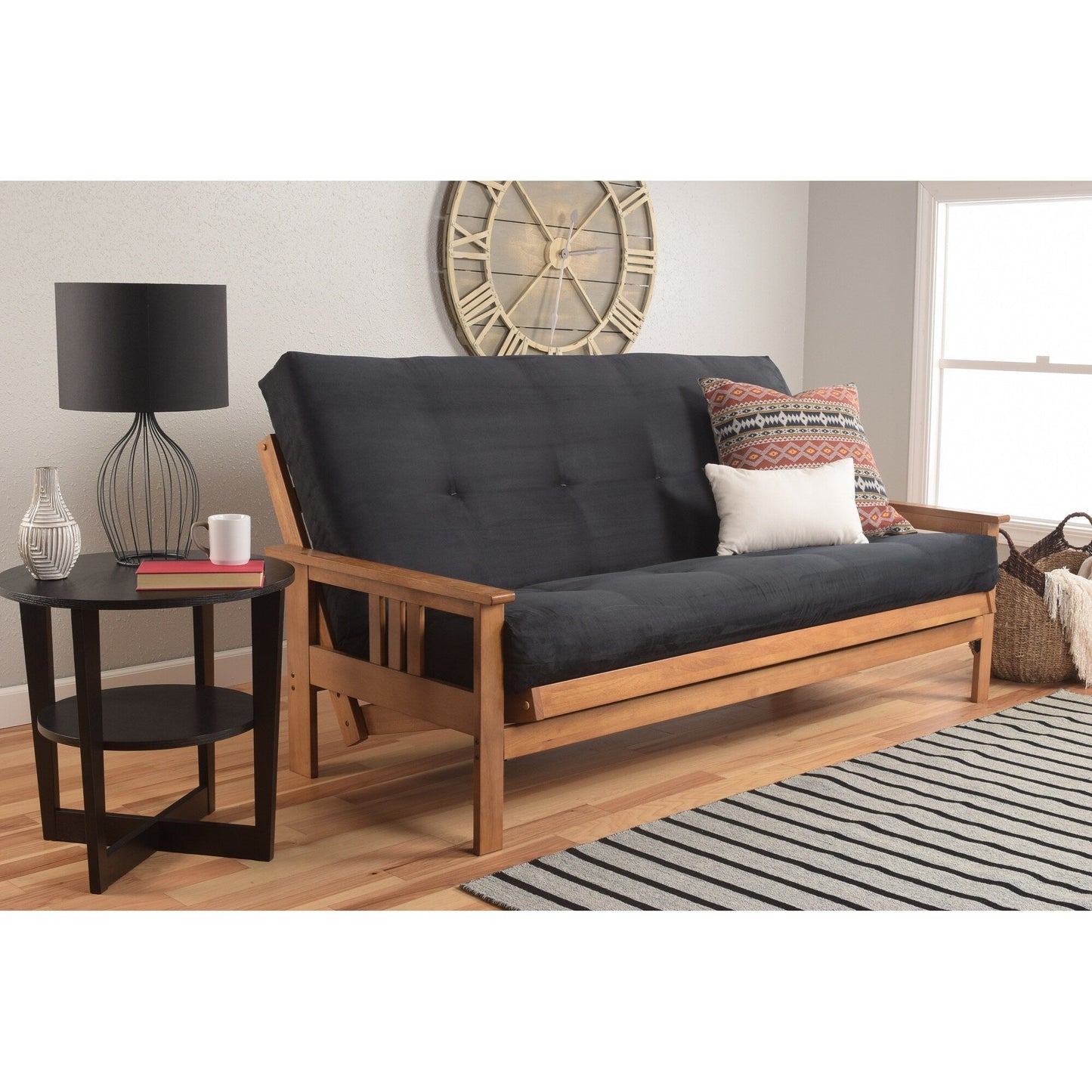 Matelas de futon de remplacement Somette à densité élevée en mousse et ressorts, taille double (cadre non inclus)