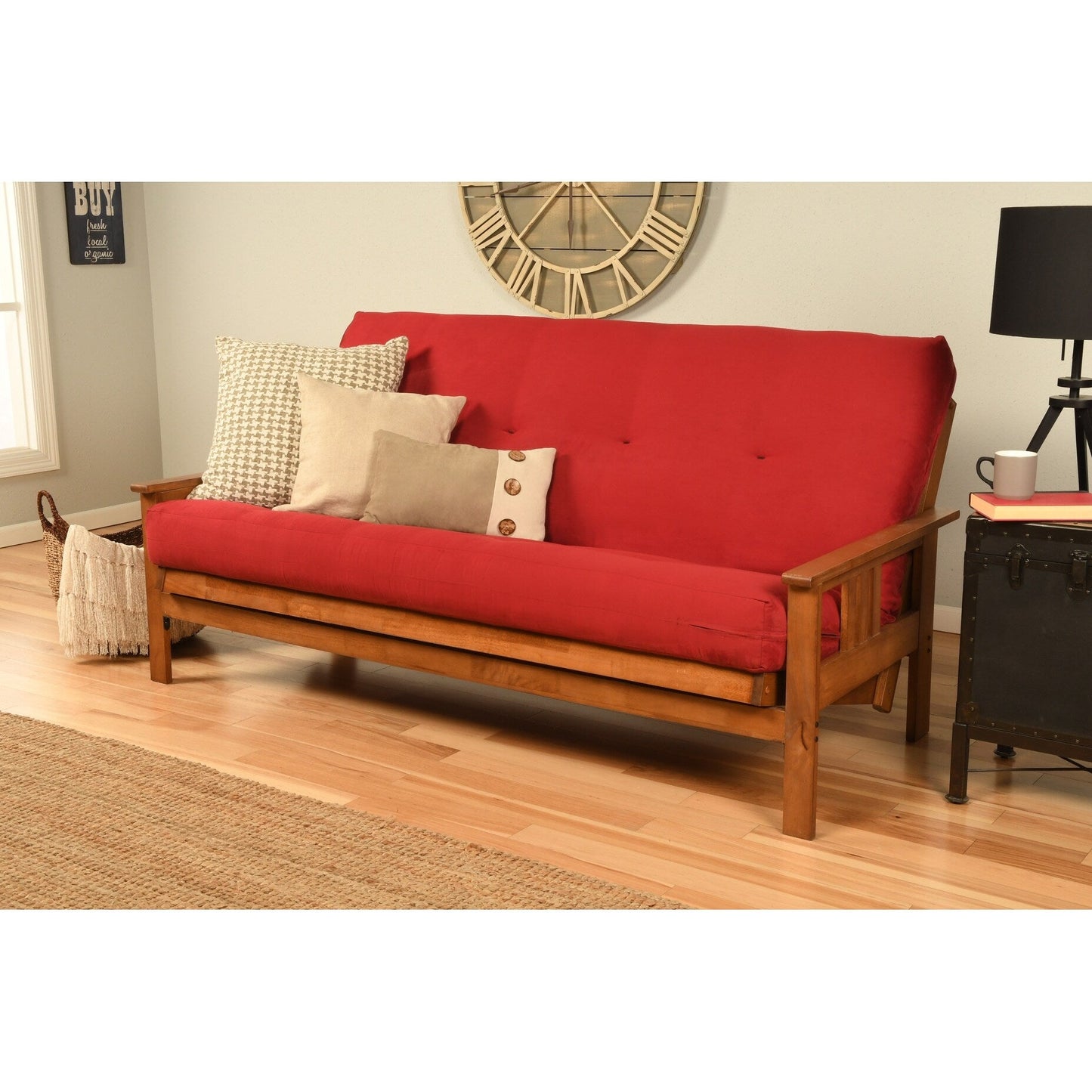 Matelas de futon de remplacement Somette à densité élevée en mousse et ressorts, taille double (cadre non inclus)