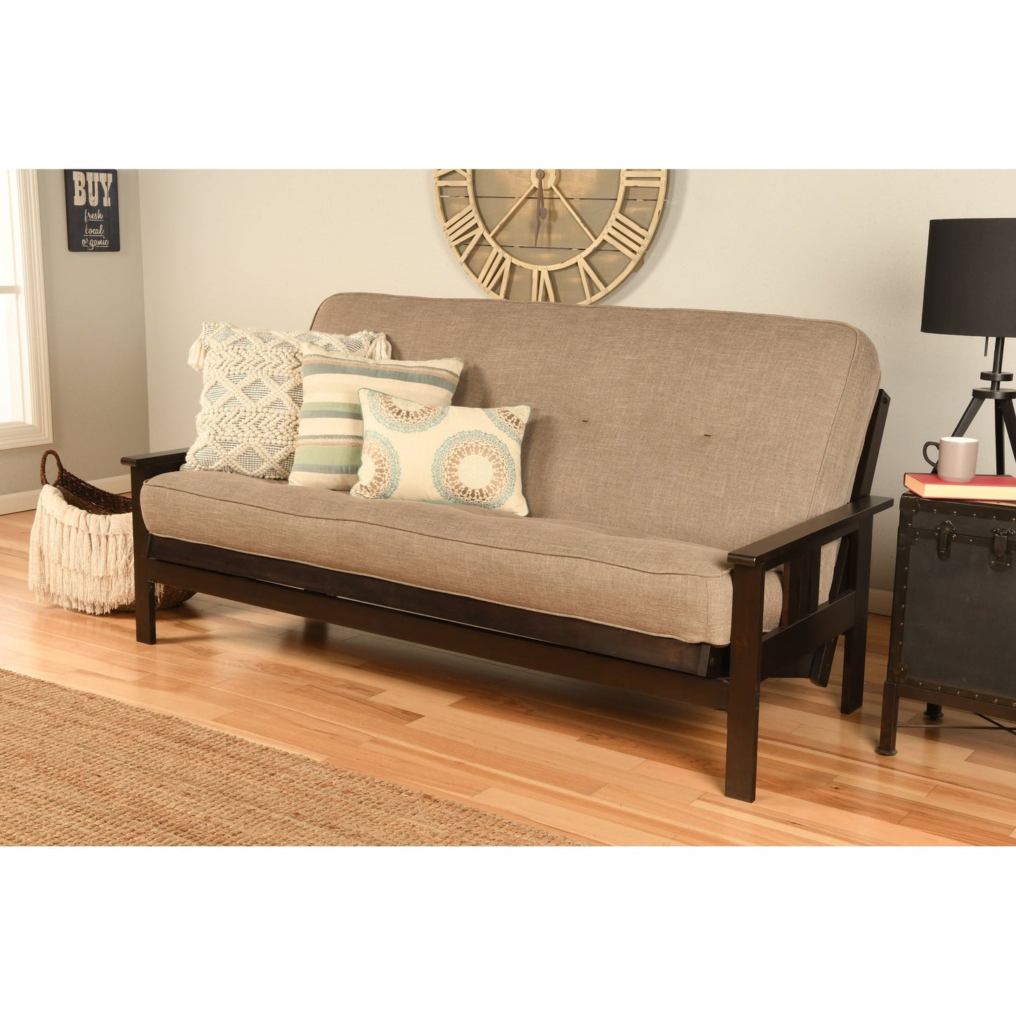 Matelas de futon de remplacement Somette à densité élevée en mousse et ressorts, taille double (cadre non inclus)