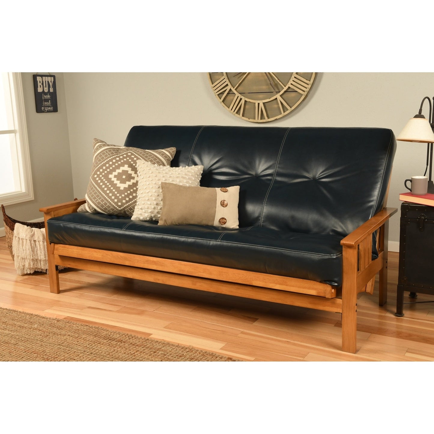 Matelas de futon de remplacement Somette à densité élevée en mousse et ressorts, taille double (cadre non inclus)