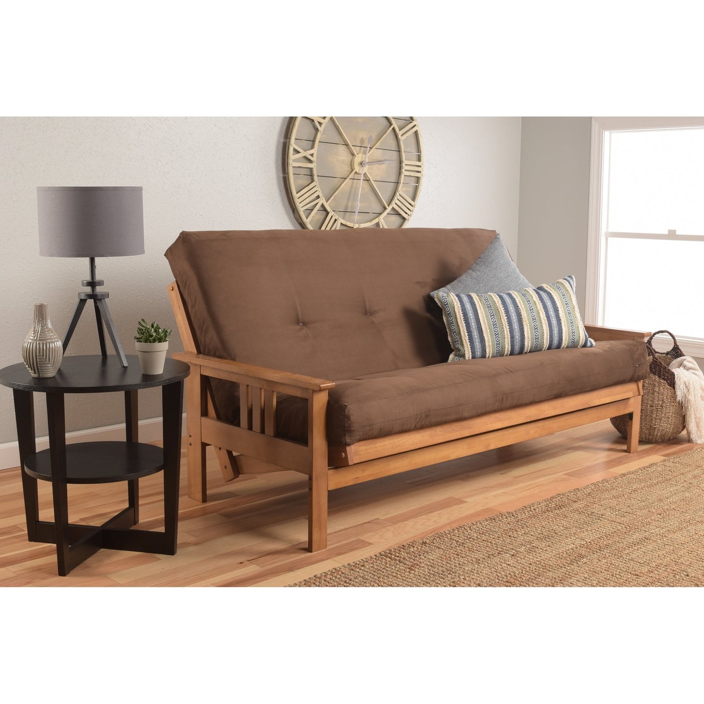 Matelas de futon de remplacement Somette à densité élevée en mousse et ressorts, taille double (cadre non inclus)