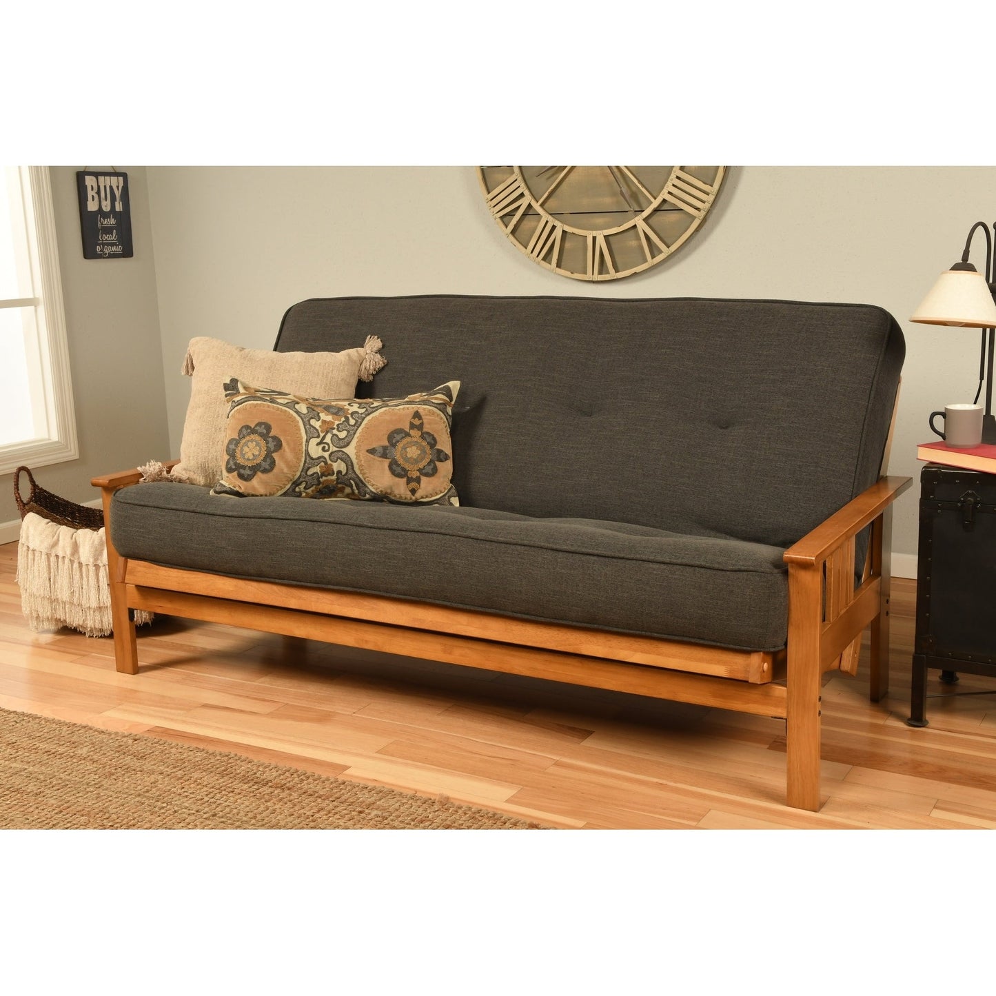 Matelas de futon de remplacement Somette à densité élevée en mousse et ressorts, taille double (cadre non inclus)