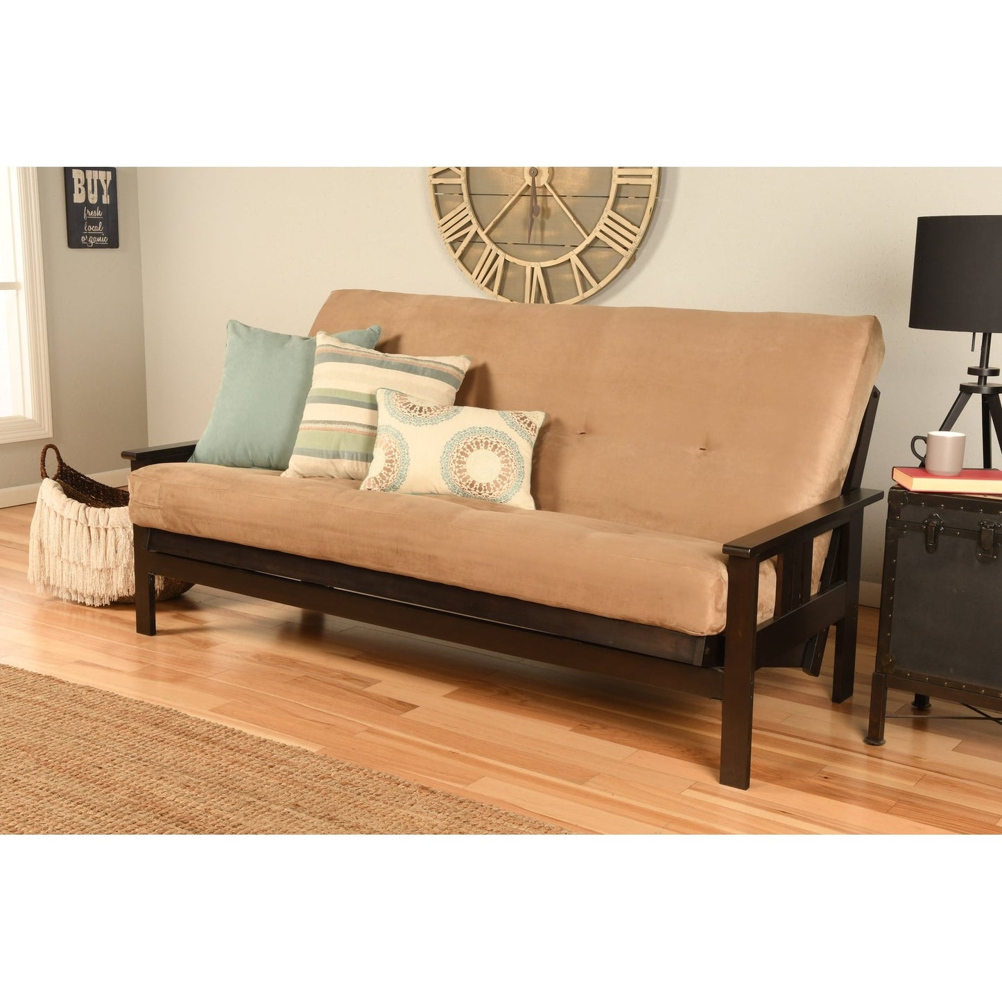 Matelas de futon de remplacement Somette à densité élevée en mousse et ressorts, taille double (cadre non inclus)