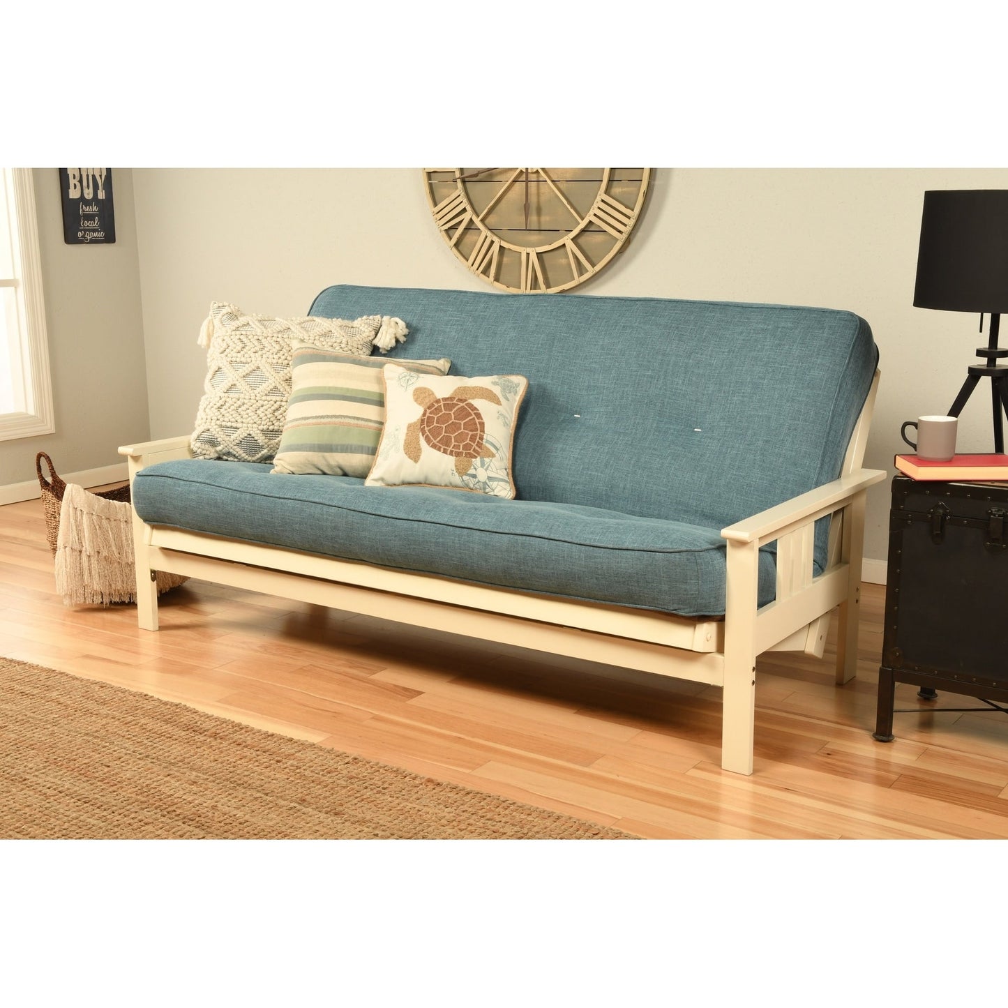 Matelas de futon de remplacement Somette à densité élevée en mousse et ressorts, taille double (cadre non inclus)