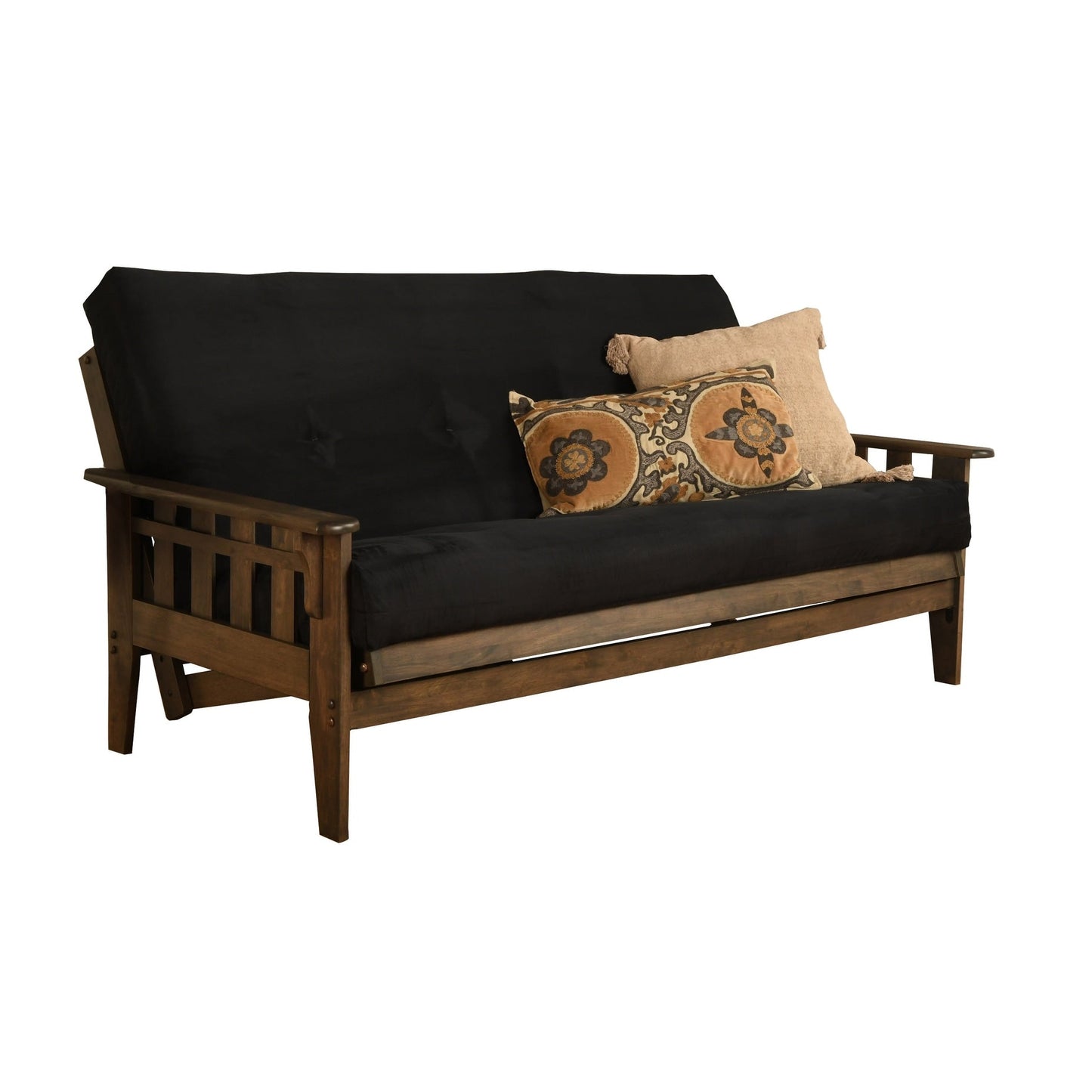 Ensemble futon Somette Tucson taille standard en noyer rustique avec matelas