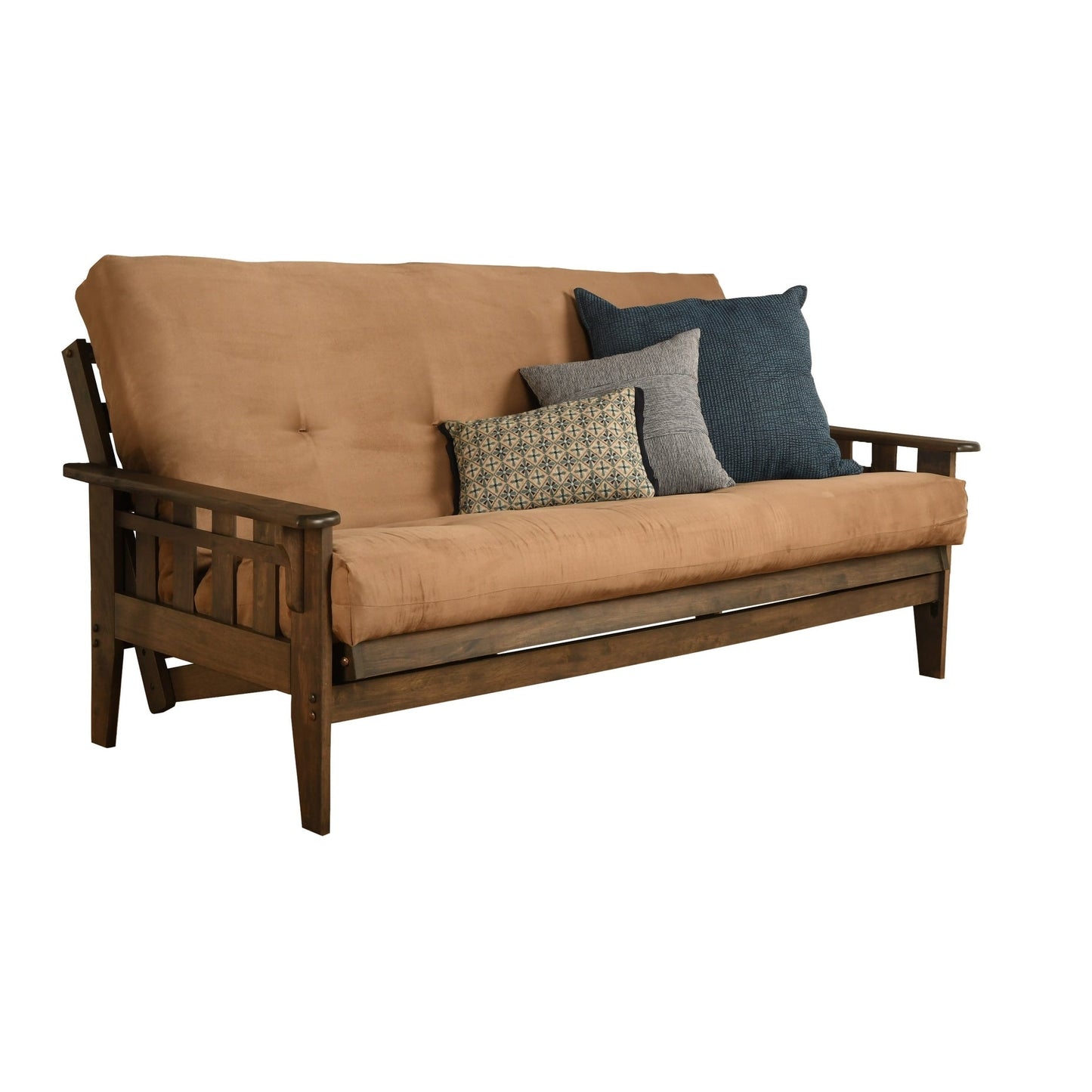 Ensemble futon Somette Tucson taille standard en noyer rustique avec matelas