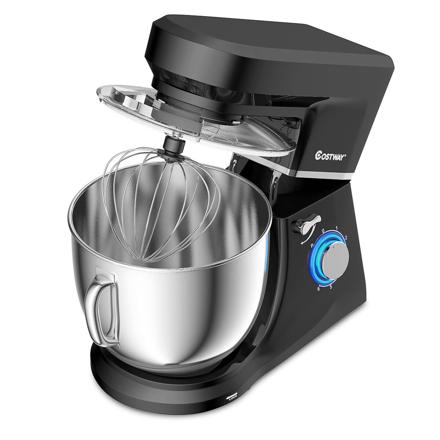 Robot pâtissier 7,5 Qt, 6 vitesses, tête inclinable, avec batteur électrique