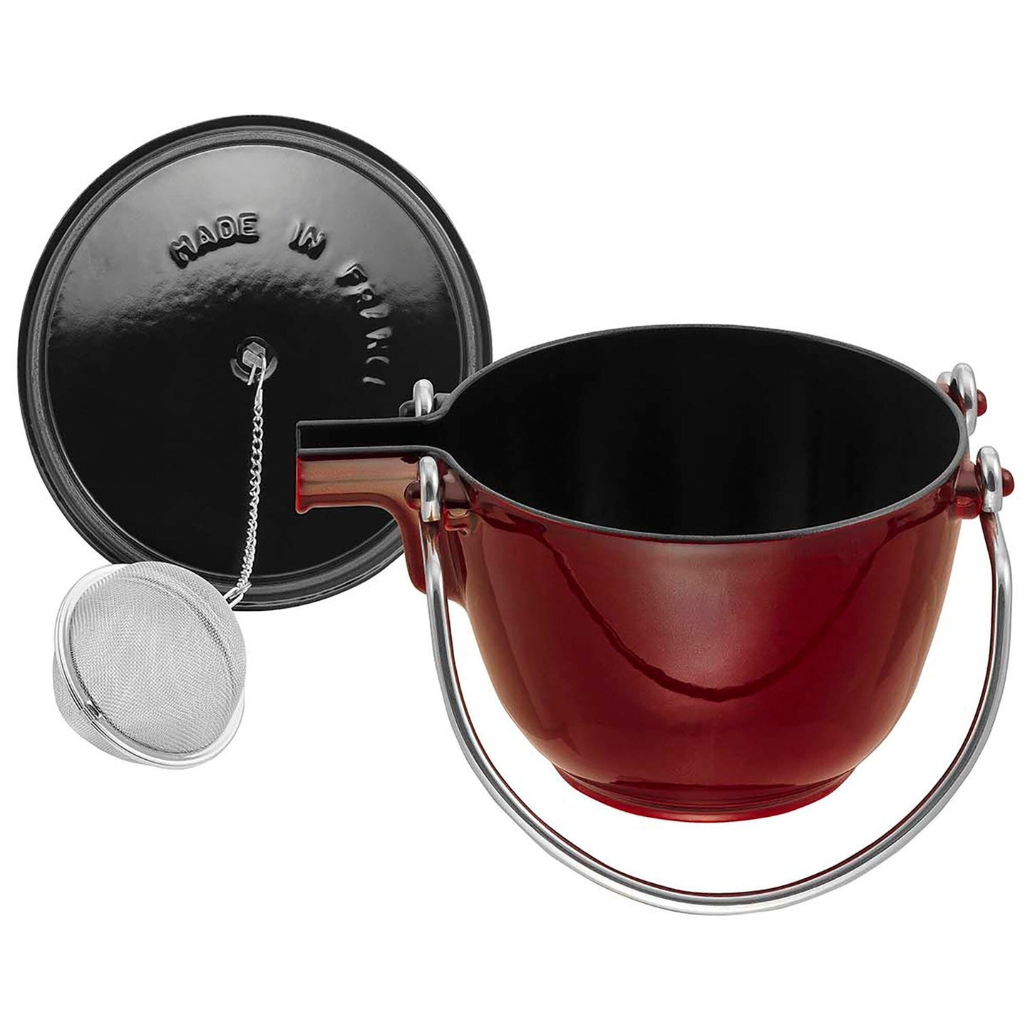 Bouilloire à thé ronde en fonte STAUB, 1 quart
