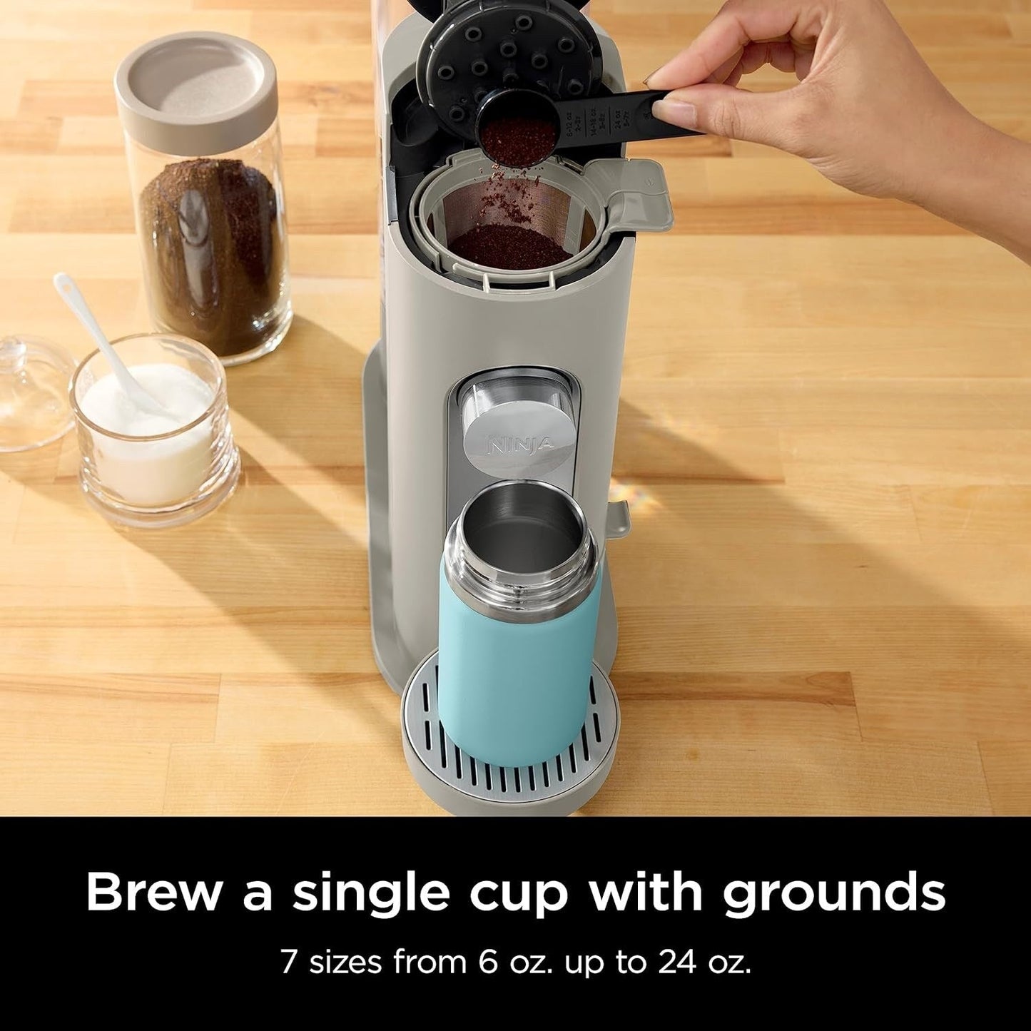 Machine à café individuelle Stone, compatible K-Cup, réservoir de 56 oz, pour café moulu, café glacé