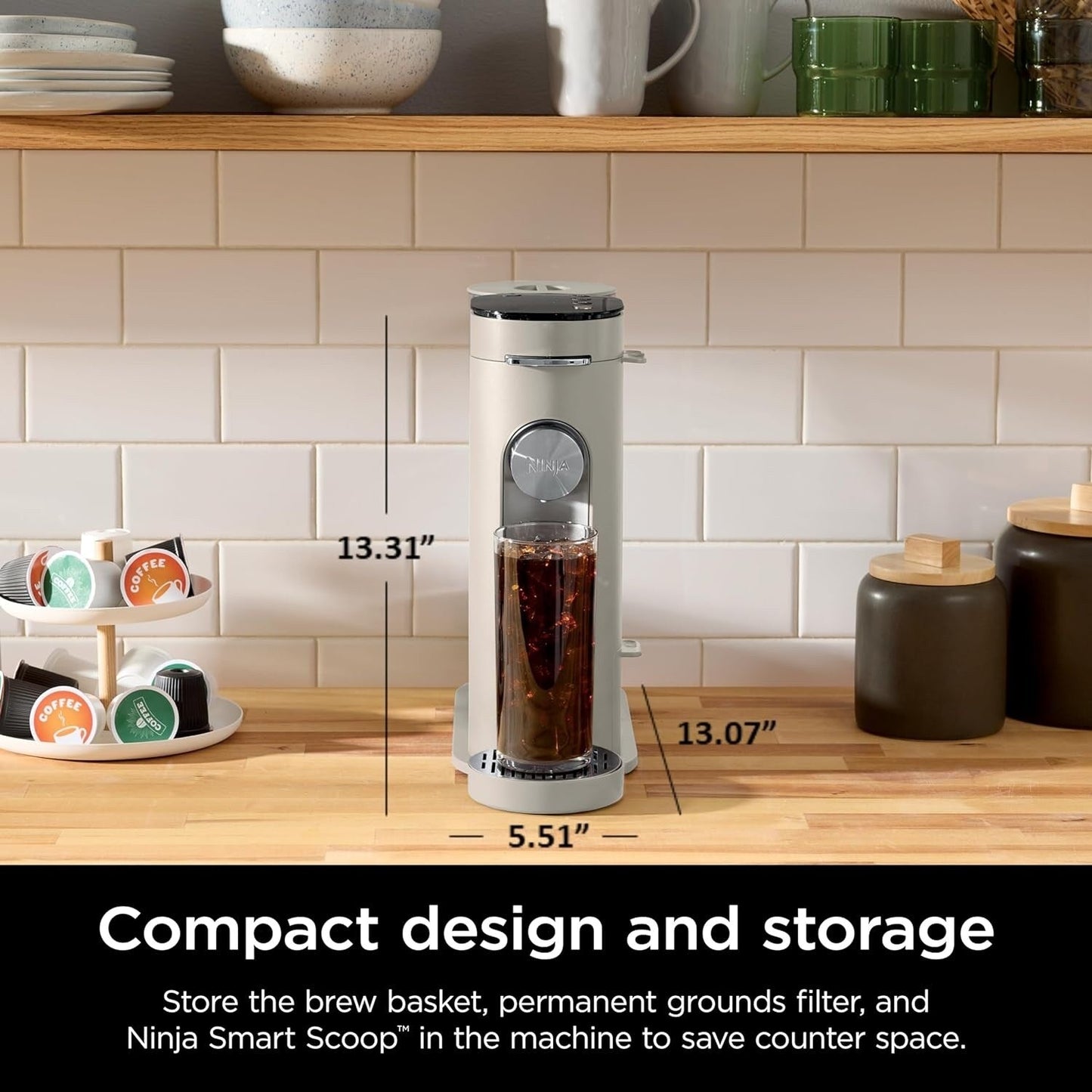 Machine à café individuelle Stone, compatible K-Cup, réservoir de 56 oz, pour café moulu, café glacé