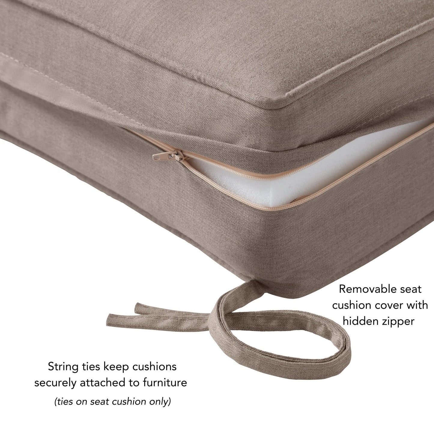 Ensemble de coussins d'extérieur Sunbrella Premium pour assise profonde, 2 pièces