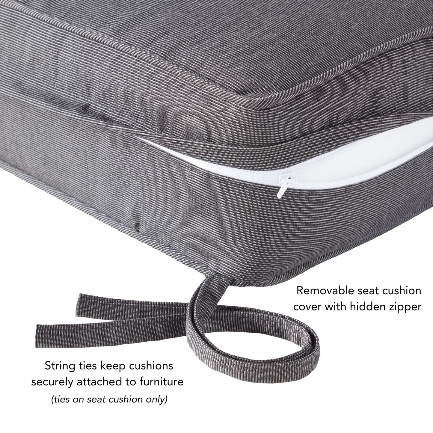 Ensemble de coussins d'extérieur Sunbrella Premium pour assise profonde, 2 pièces
