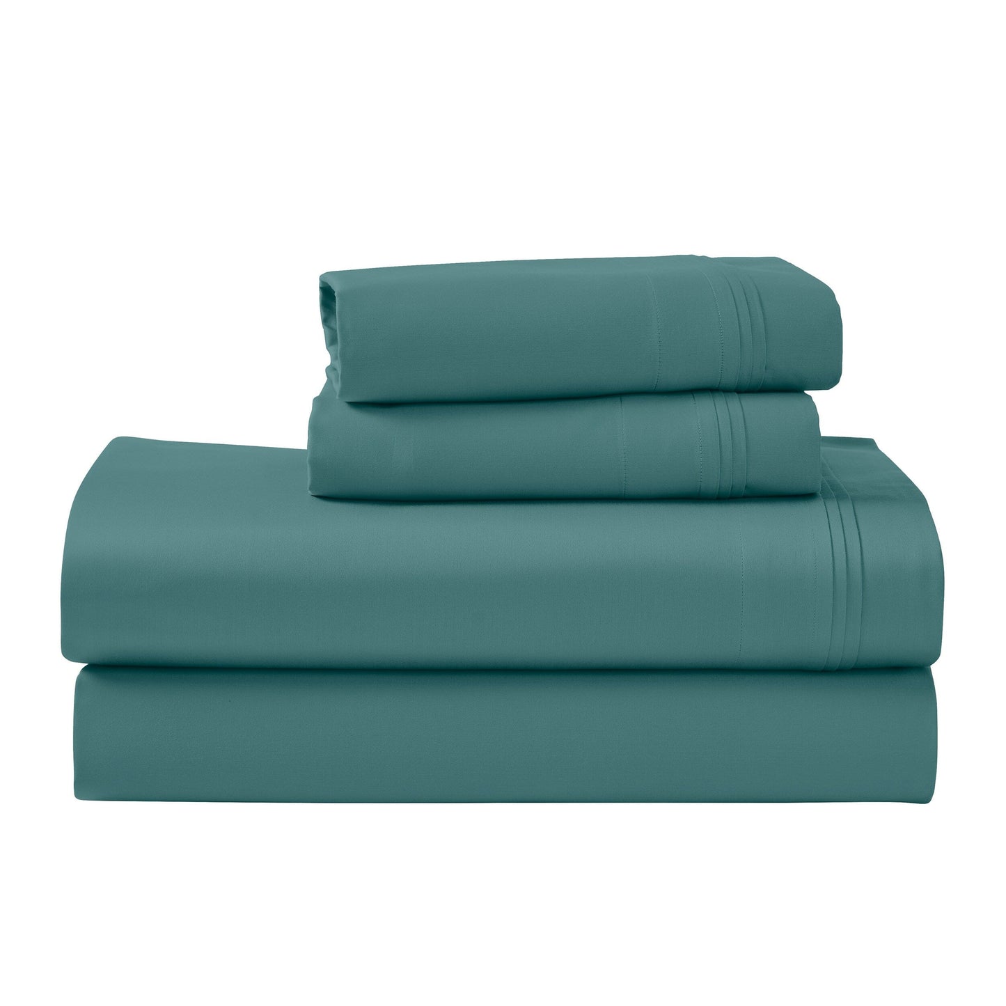 Jeu de draps uni en coton égyptien supérieur, 1000 fils, avec poche profonde.