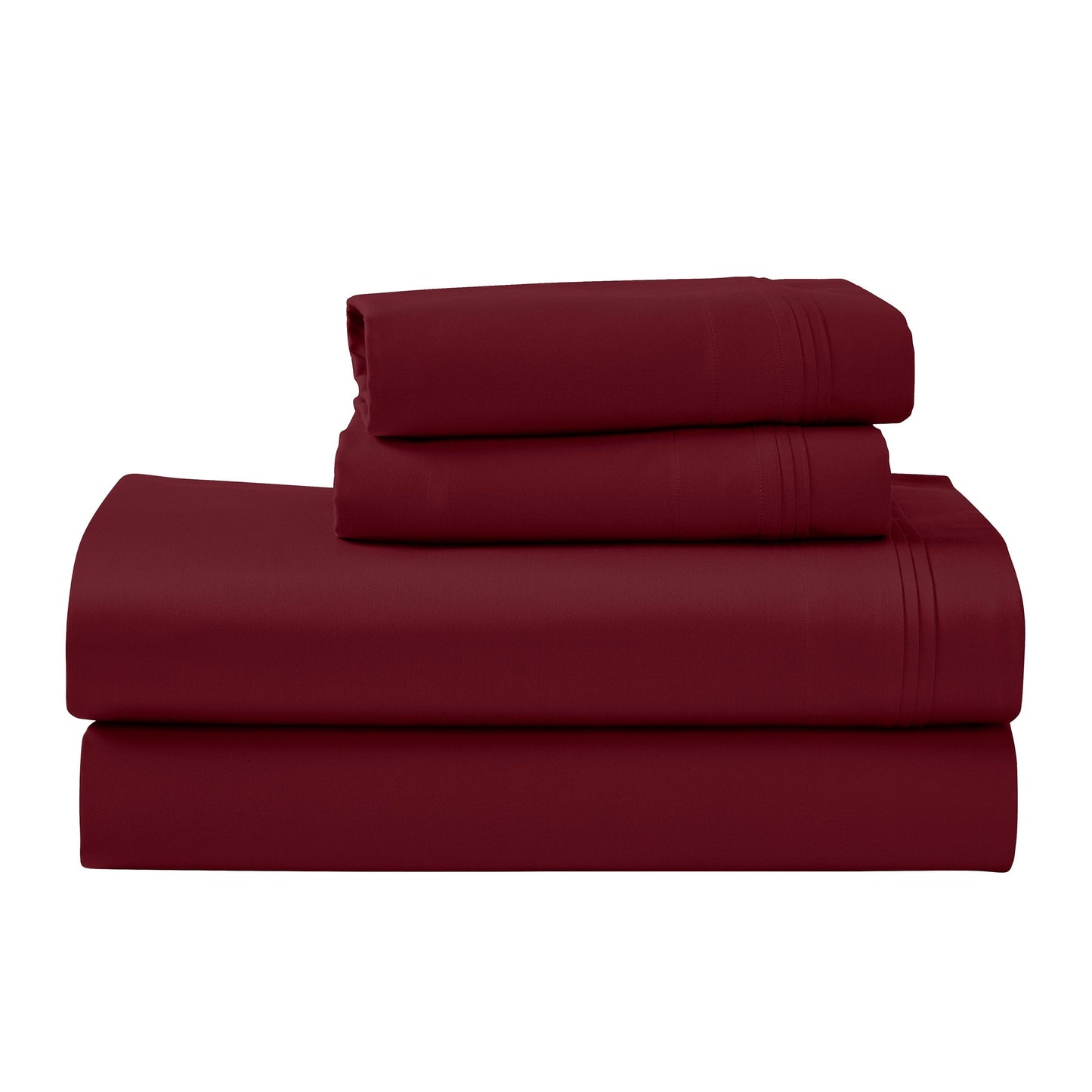 Jeu de draps uni en coton égyptien supérieur, 1000 fils, avec poche profonde.