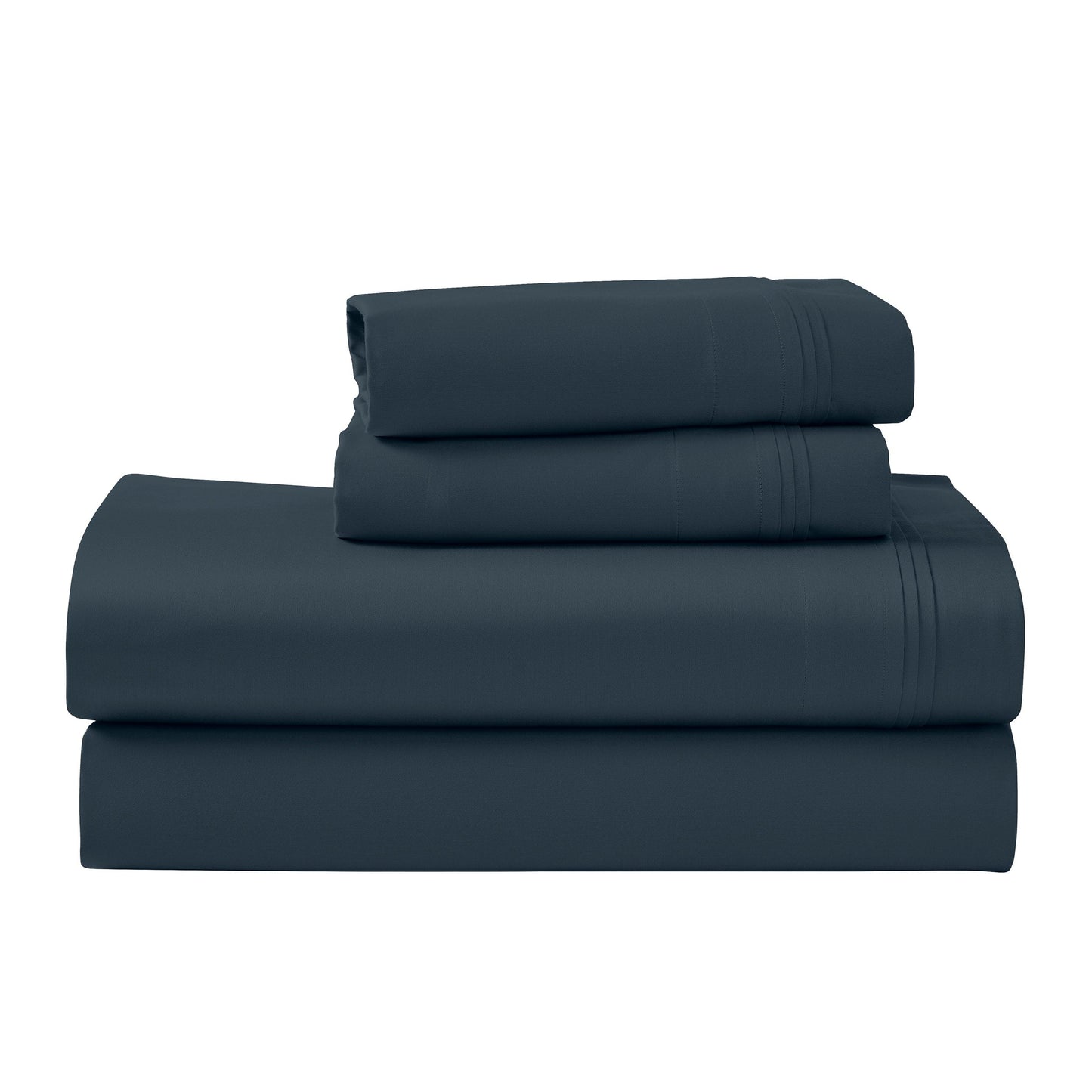 Jeu de draps uni en coton égyptien supérieur, 1000 fils, avec poche profonde.