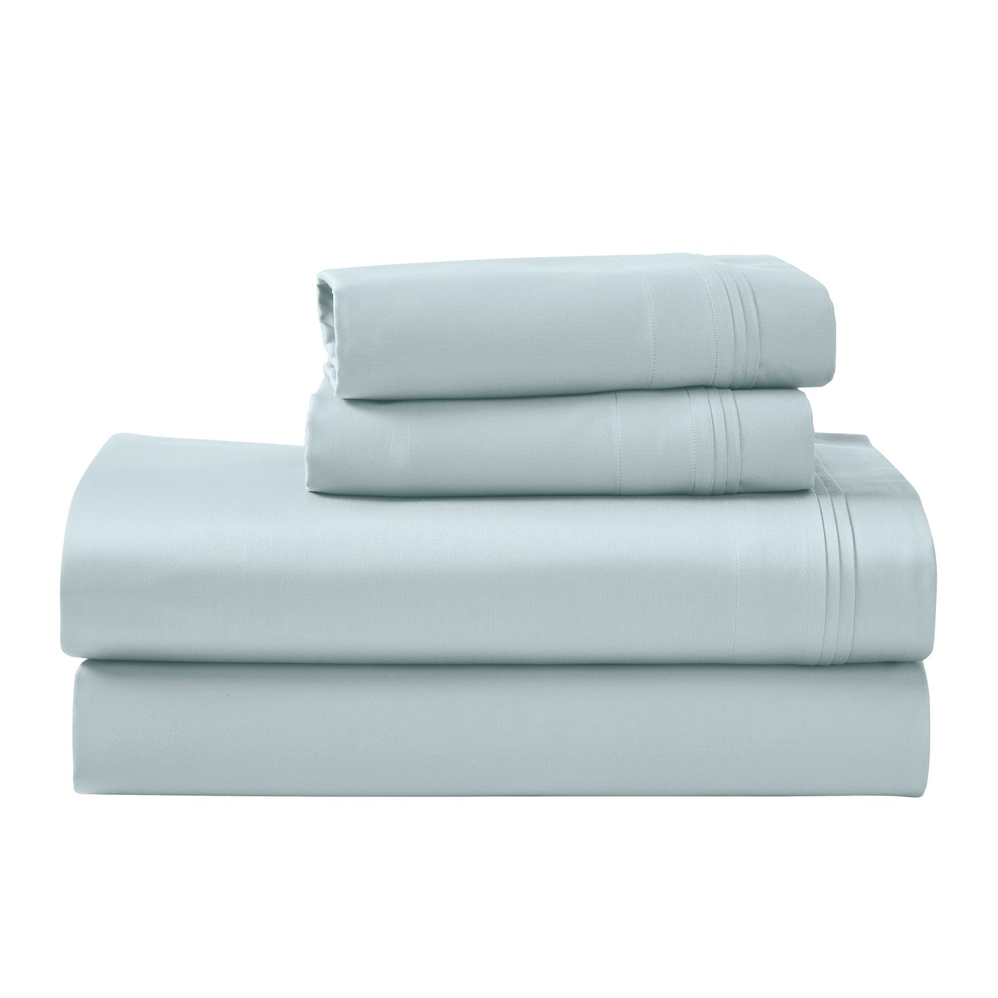 Jeu de draps uni en coton égyptien supérieur, 1000 fils, avec poche profonde.