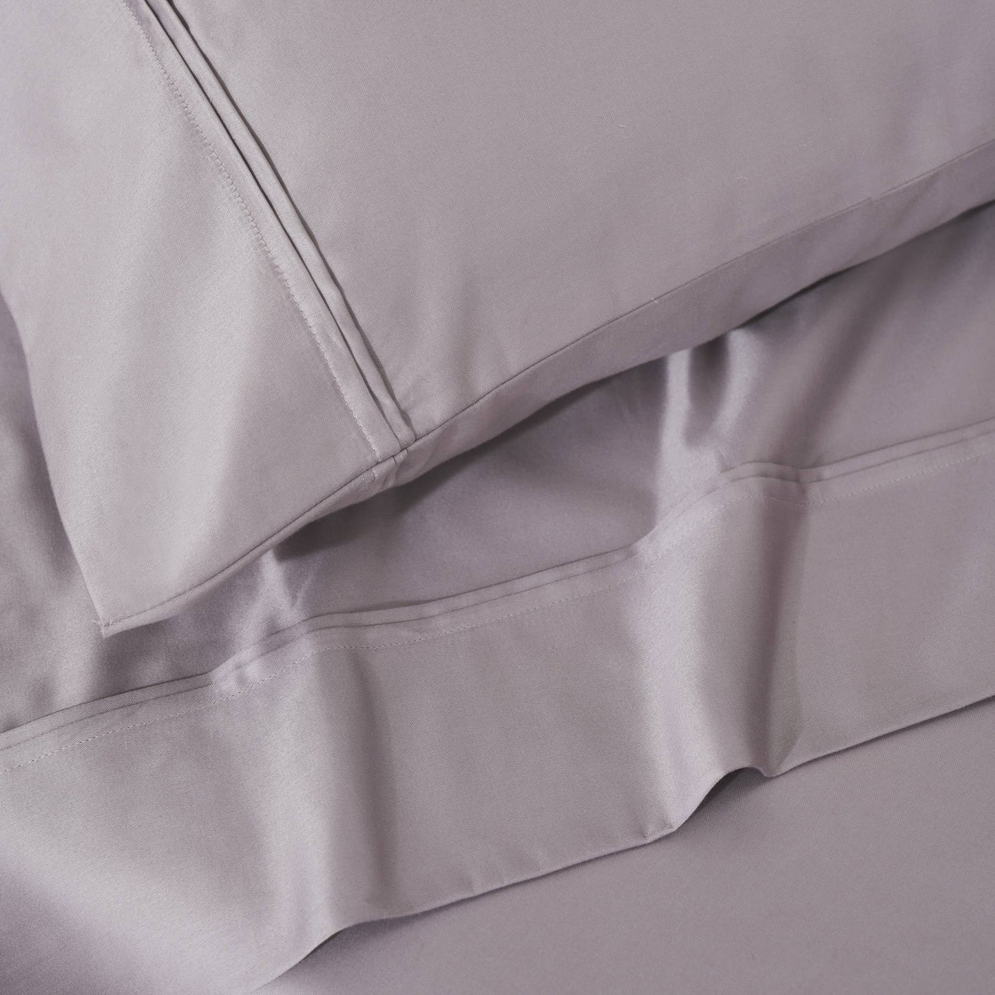 Jeu de draps uni en coton égyptien supérieur, 1200 fils, respectueux de l'environnement.