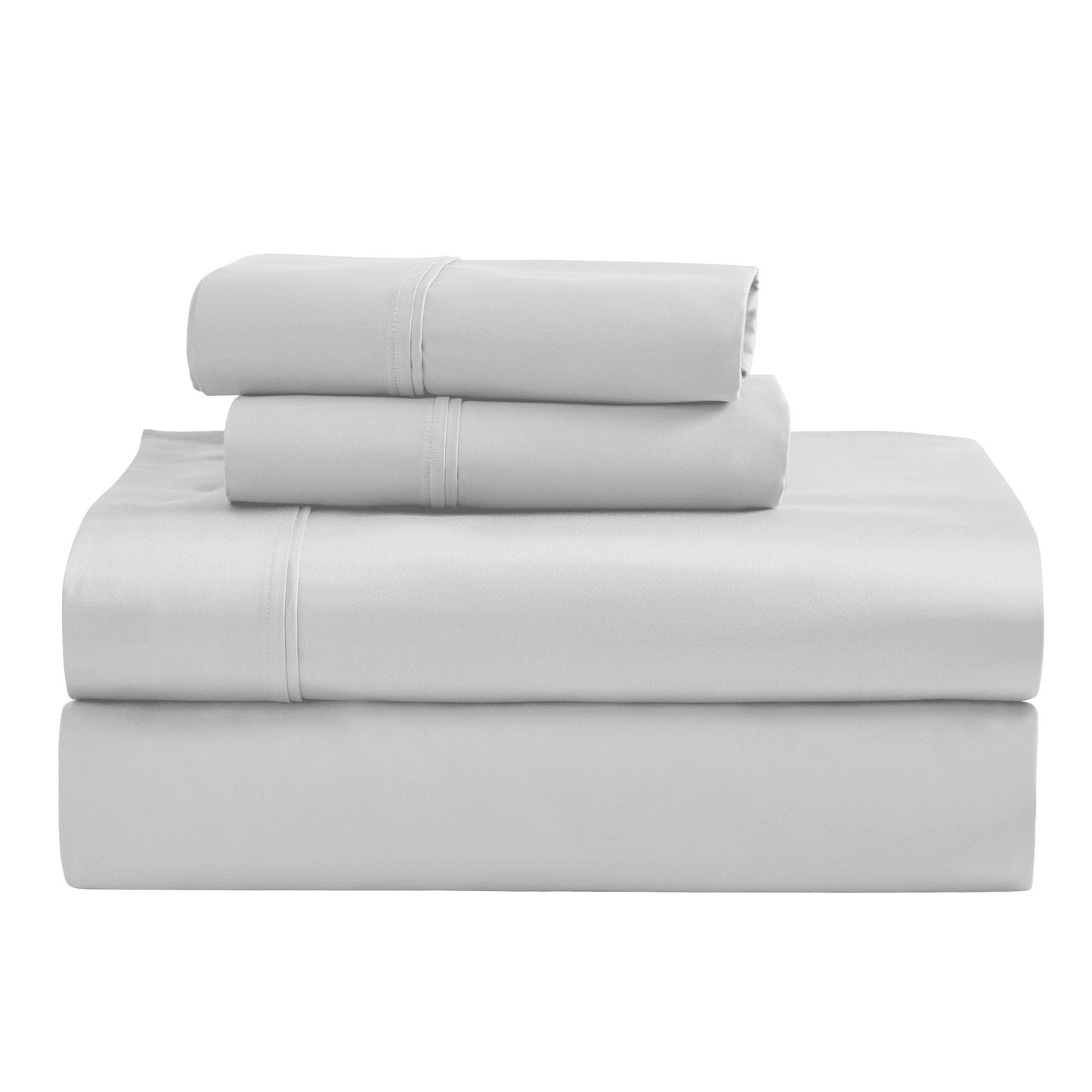 Jeu de draps uni en coton égyptien supérieur, 1200 fils, respectueux de l'environnement.