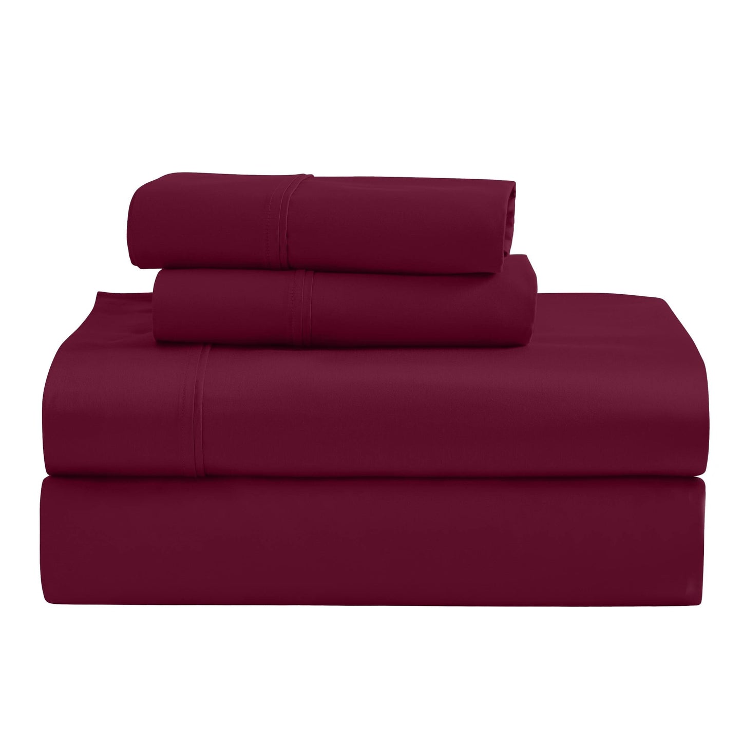 Jeu de draps uni en coton égyptien supérieur, 1200 fils, respectueux de l'environnement.
