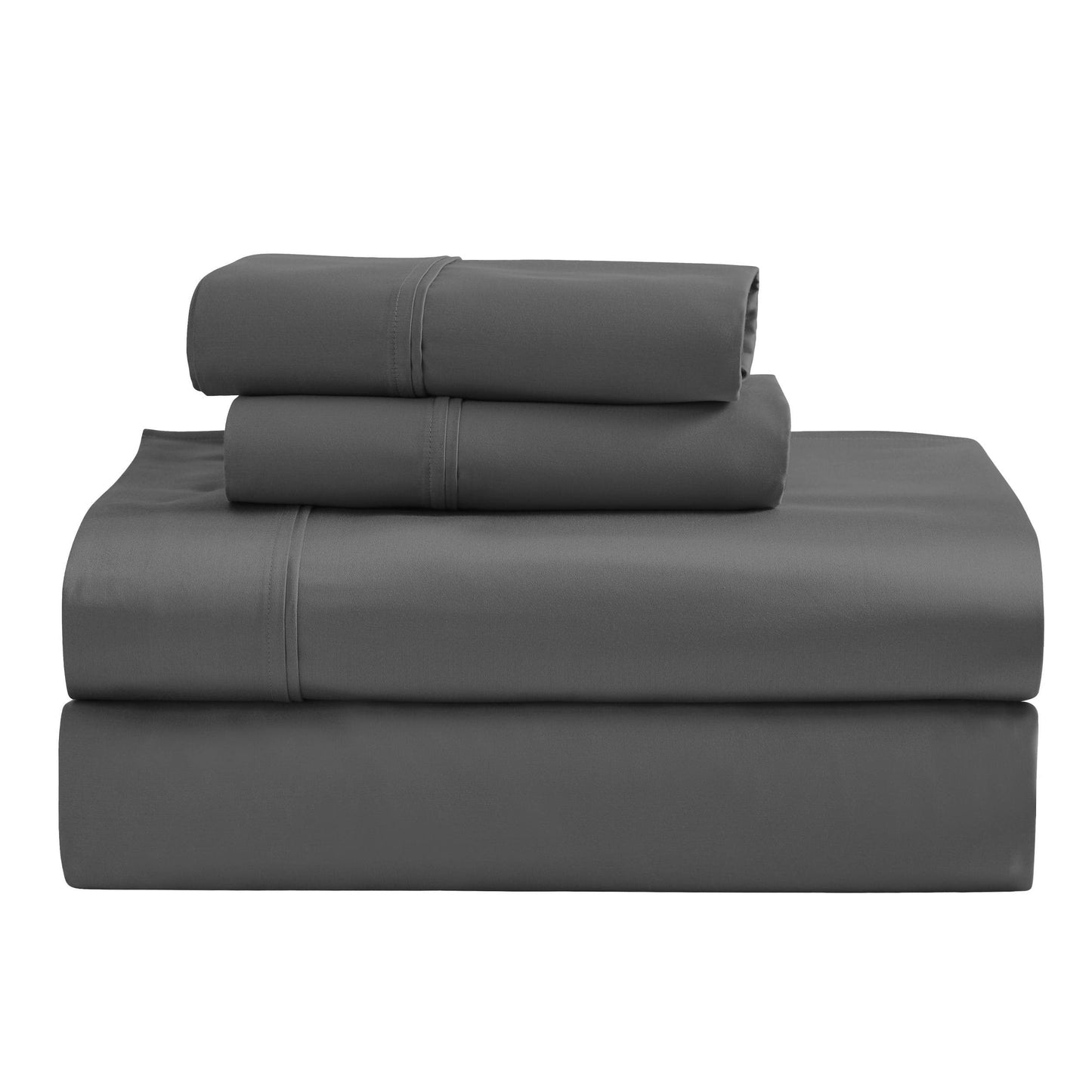 Jeu de draps uni en coton égyptien supérieur, 1200 fils, respectueux de l'environnement.