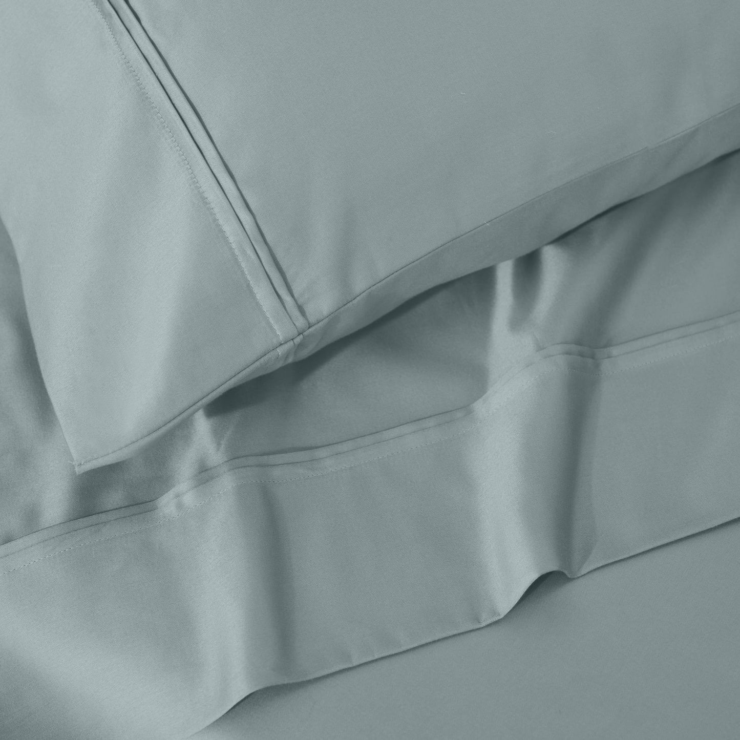 Jeu de draps uni en coton égyptien supérieur, 1200 fils, respectueux de l'environnement.