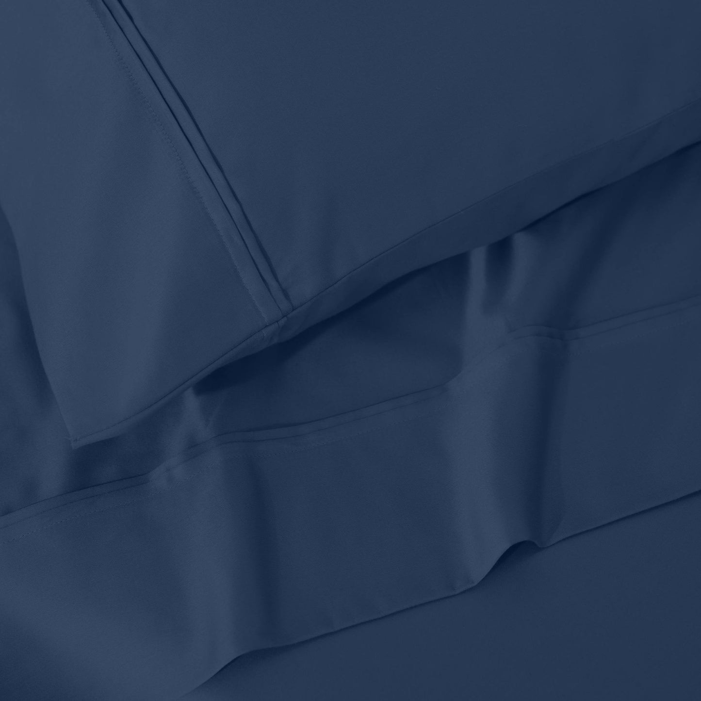 Jeu de draps uni en coton égyptien supérieur, 1200 fils, respectueux de l'environnement.