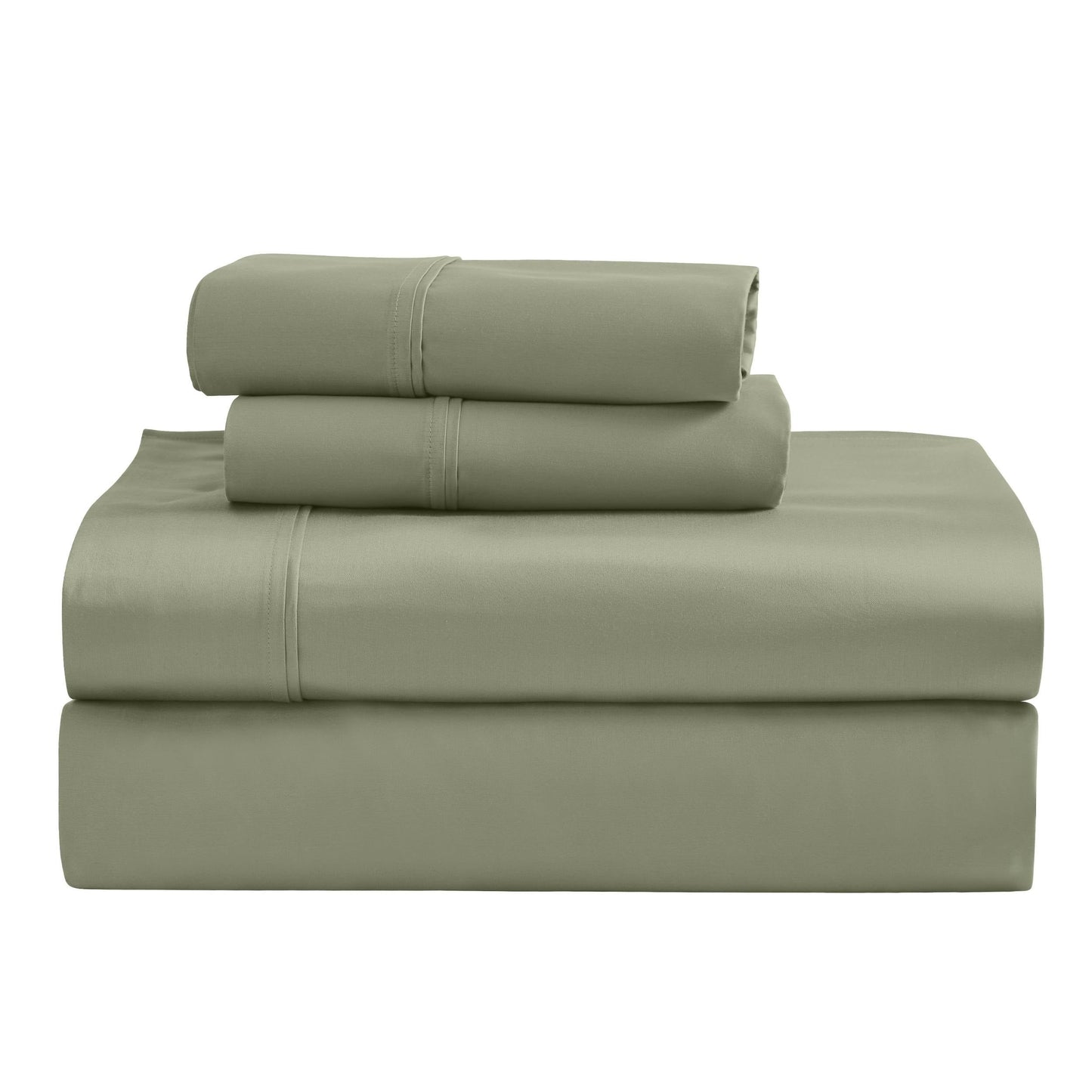 Jeu de draps uni en coton égyptien supérieur, 1200 fils, respectueux de l'environnement.