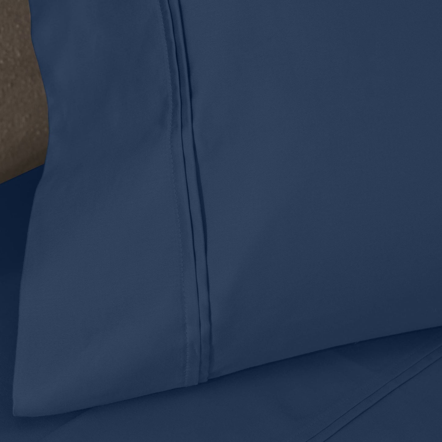 Jeu de draps uni en coton égyptien supérieur, 1200 fils, respectueux de l'environnement.