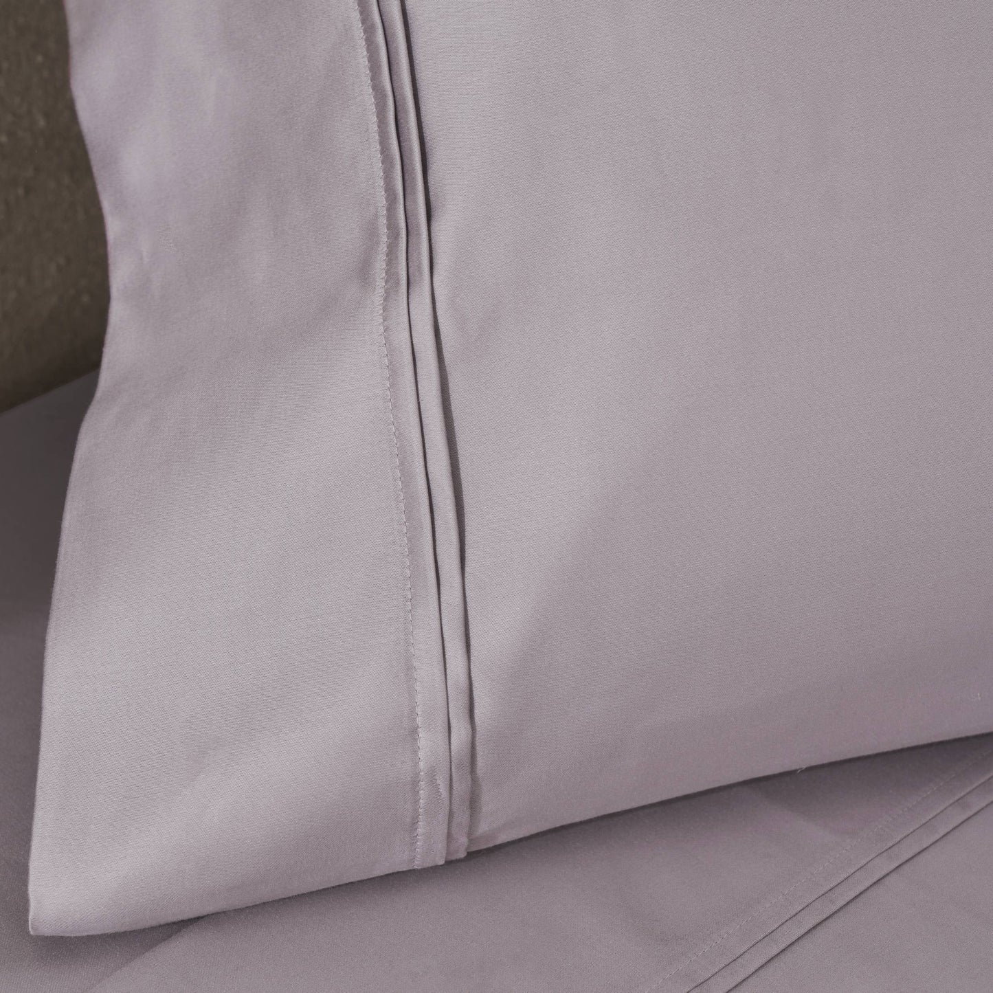 Jeu de draps uni en coton égyptien supérieur, 1200 fils, respectueux de l'environnement.