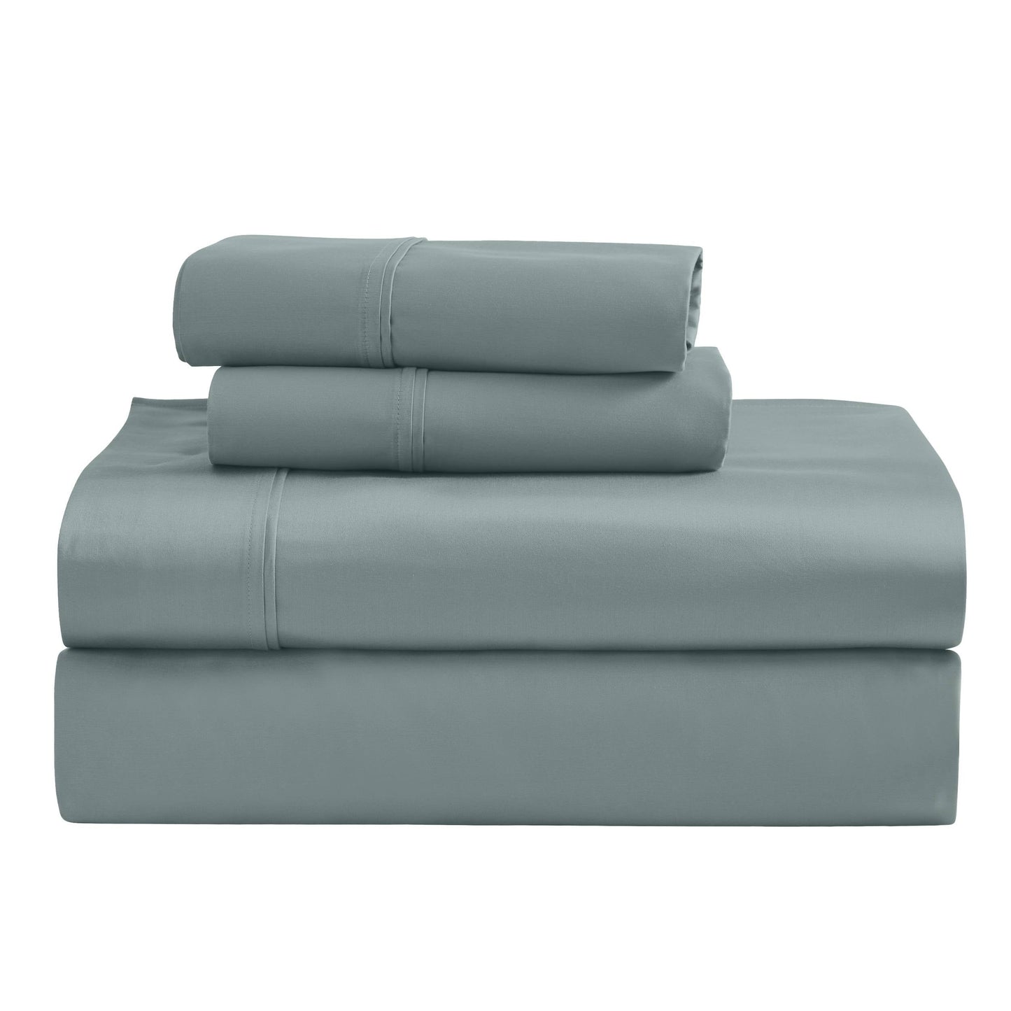 Jeu de draps uni en coton égyptien supérieur, 1200 fils, respectueux de l'environnement.