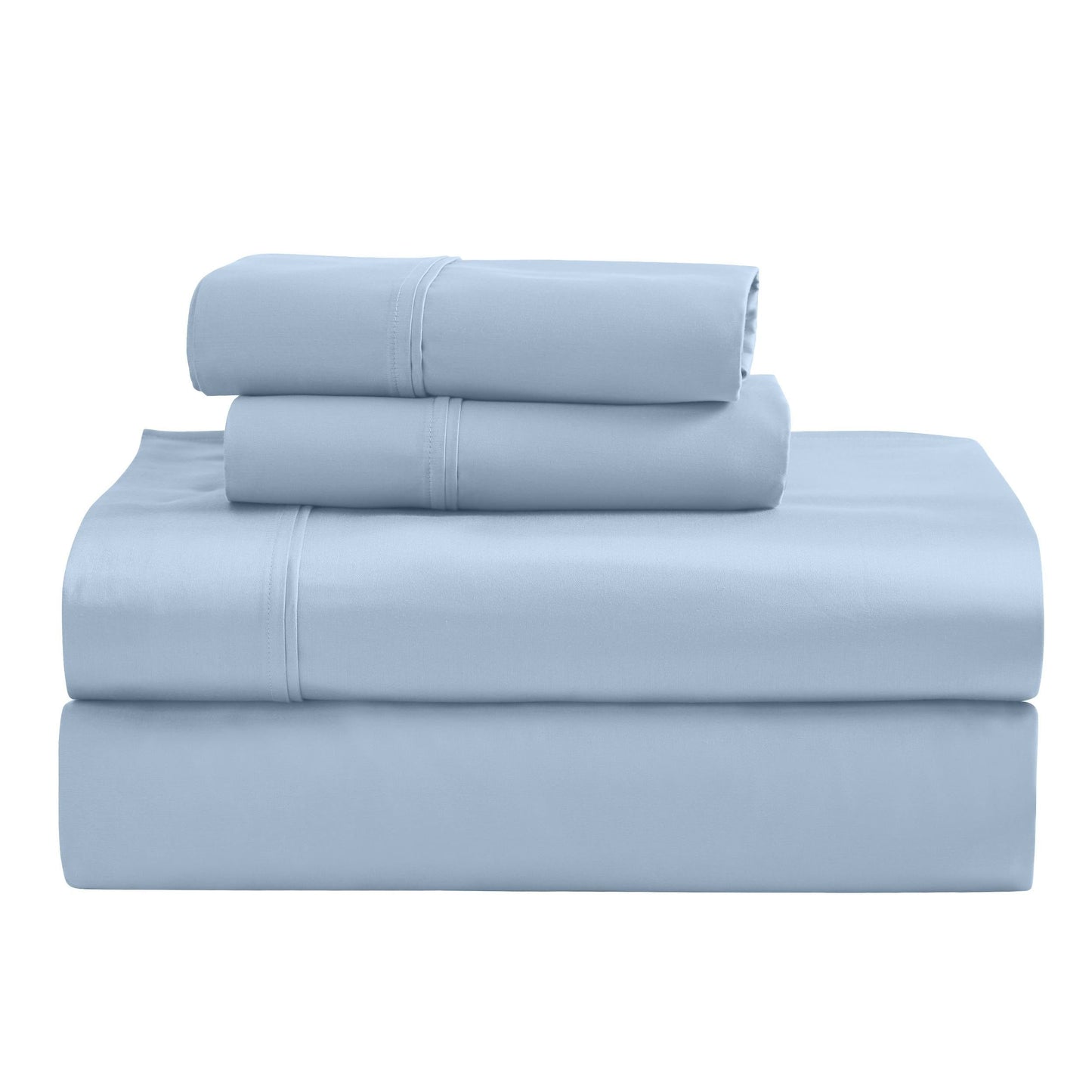 Jeu de draps uni en coton égyptien supérieur, 1200 fils, respectueux de l'environnement.
