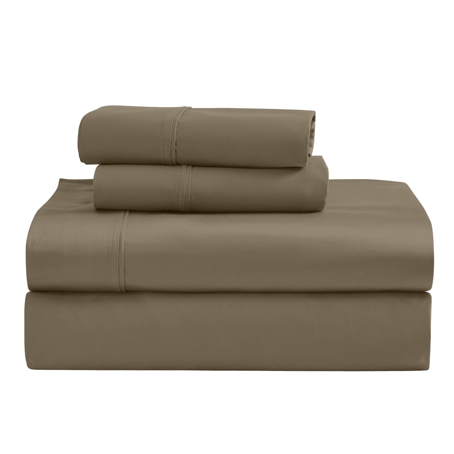 Jeu de draps uni en coton égyptien supérieur, 1200 fils, respectueux de l'environnement.