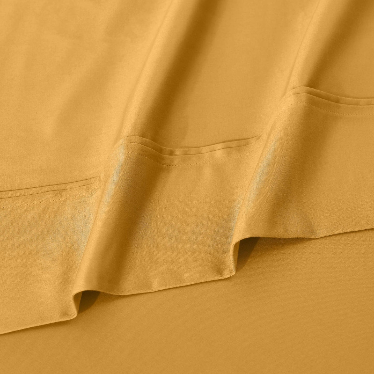 Jeu de draps uni en coton égyptien supérieur, 1200 fils, respectueux de l'environnement.