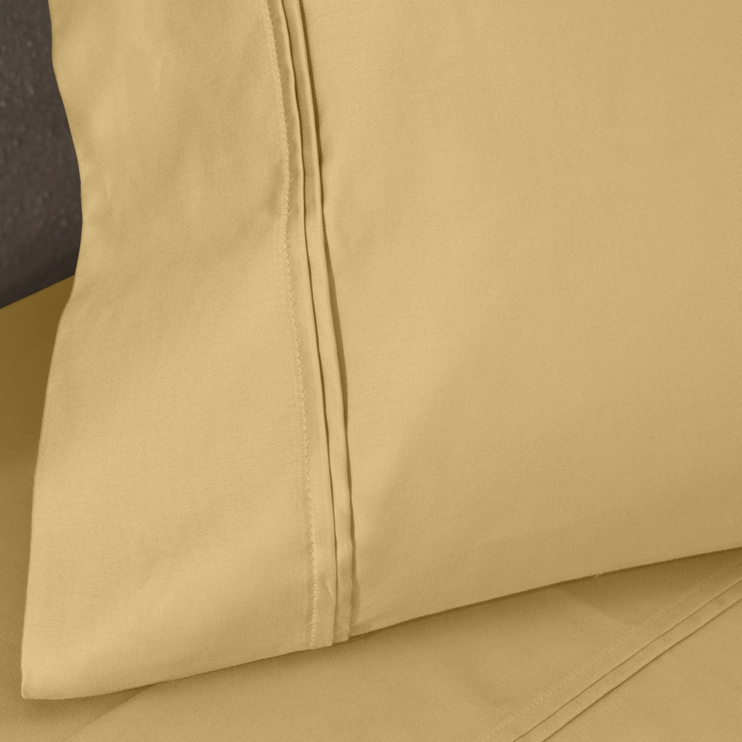 Jeu de draps uni en coton égyptien supérieur, 1200 fils, respectueux de l'environnement.