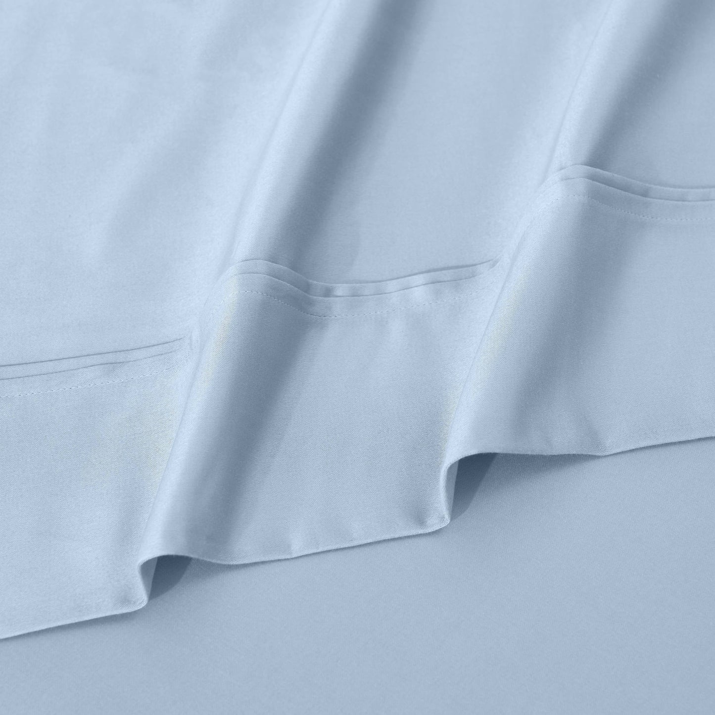 Jeu de draps uni en coton égyptien supérieur, 1200 fils, respectueux de l'environnement.