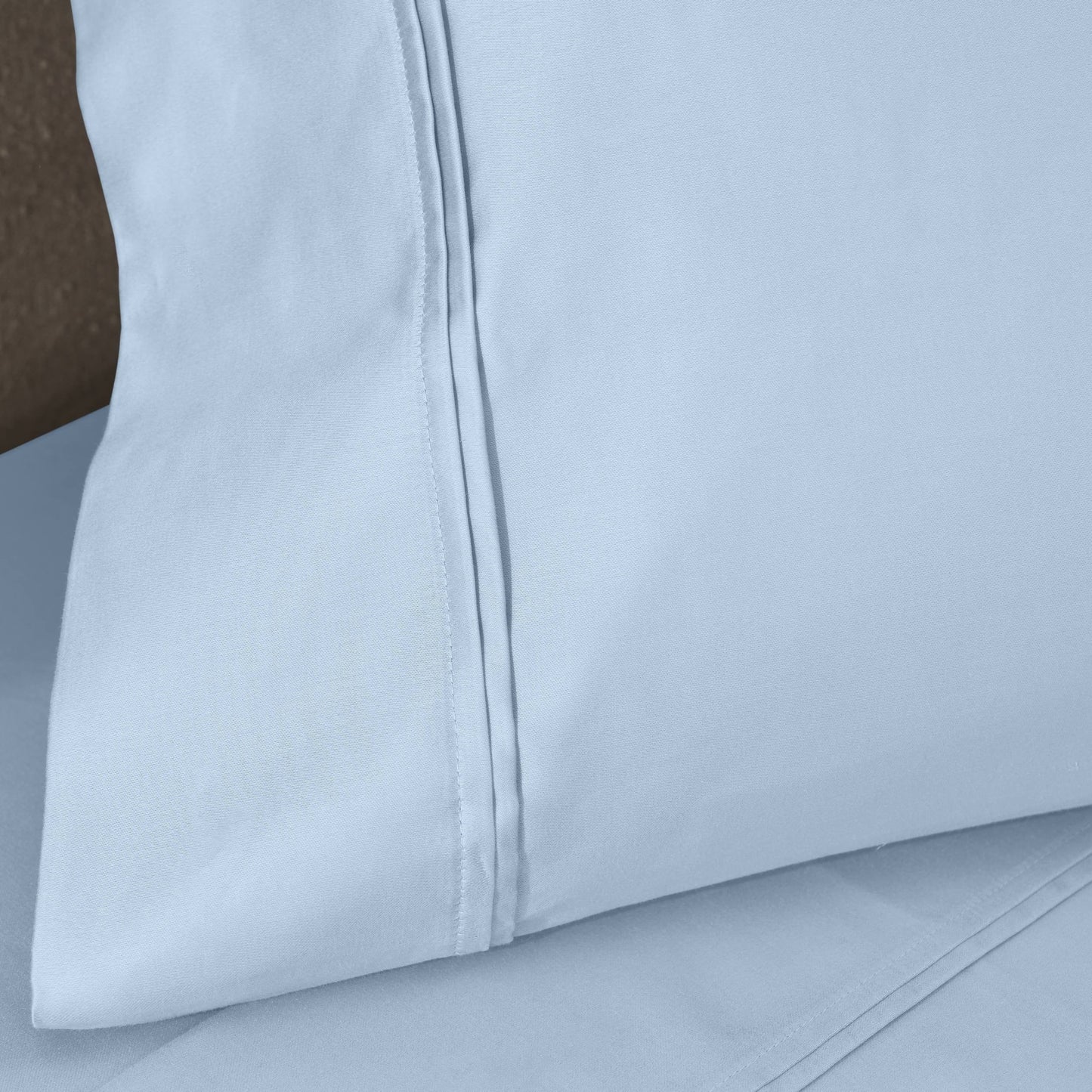 Jeu de draps uni en coton égyptien supérieur, 1200 fils, respectueux de l'environnement.