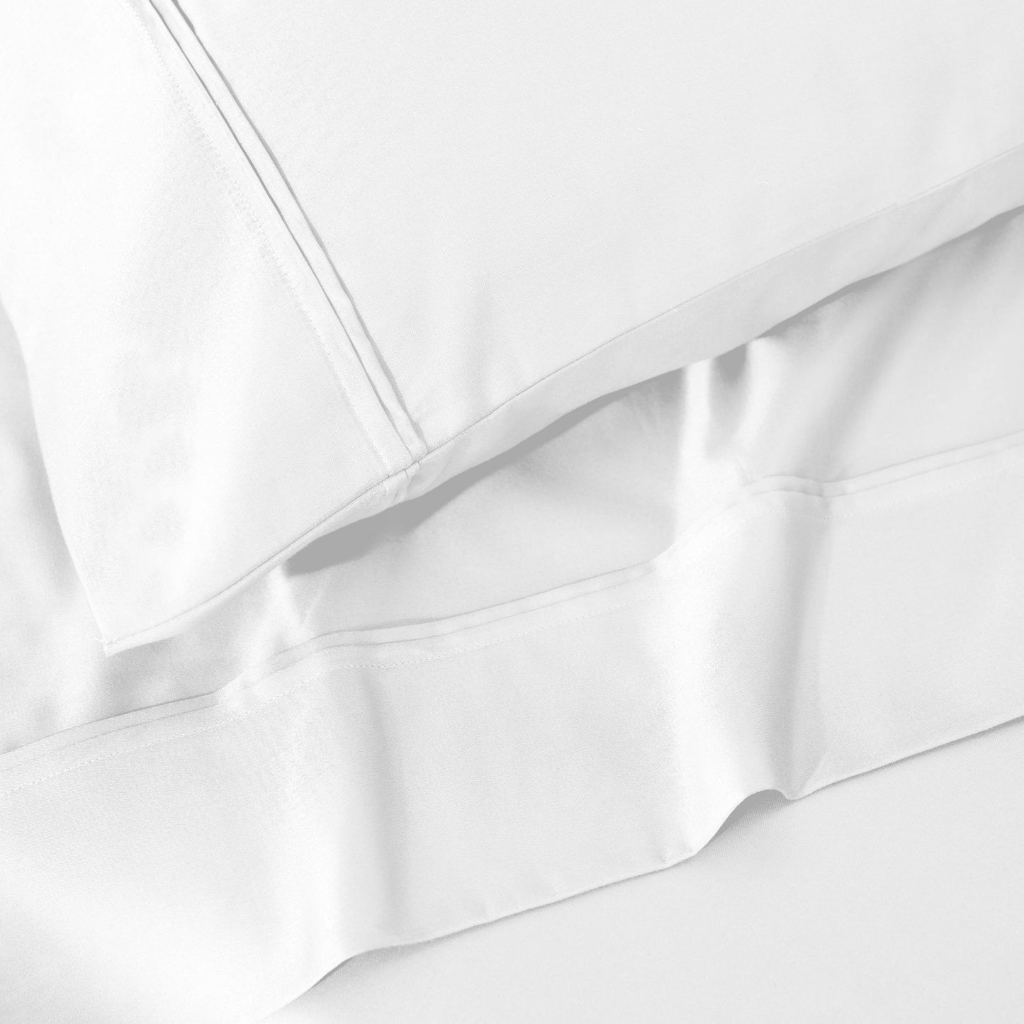 Jeu de draps uni en coton égyptien supérieur, 1200 fils, respectueux de l'environnement.