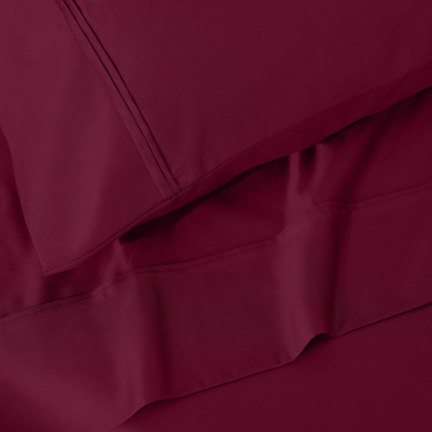 Jeu de draps uni en coton égyptien supérieur, 1200 fils, respectueux de l'environnement.