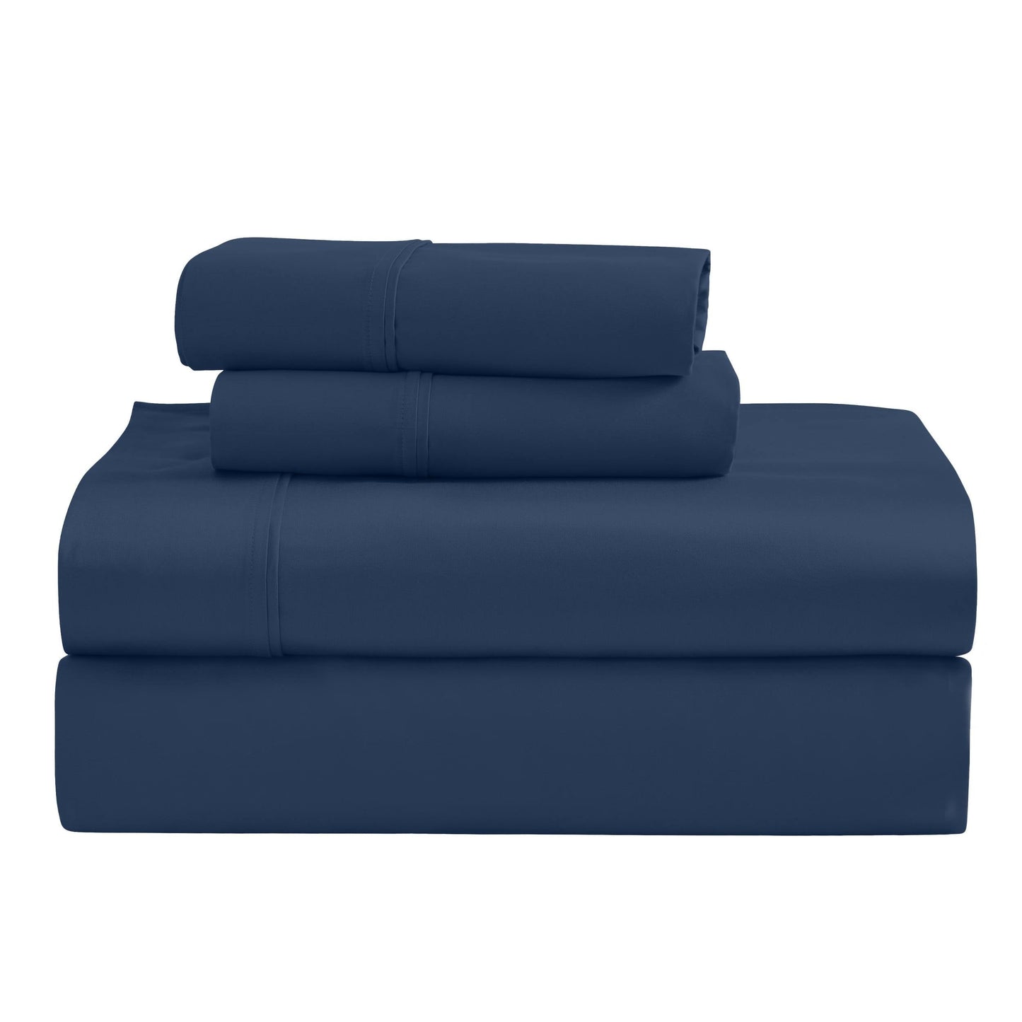 Jeu de draps uni en coton égyptien supérieur, 1200 fils, respectueux de l'environnement.