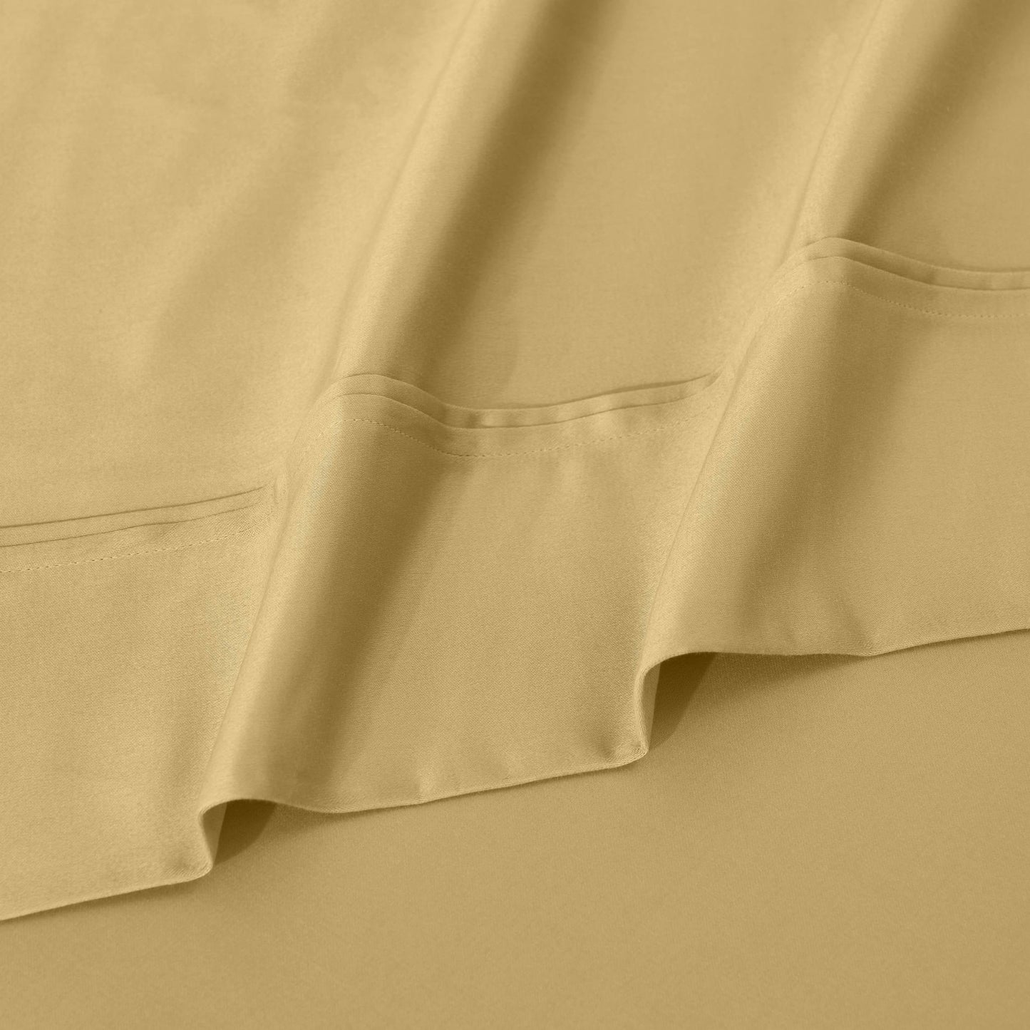 Jeu de draps uni en coton égyptien supérieur, 1200 fils, respectueux de l'environnement.