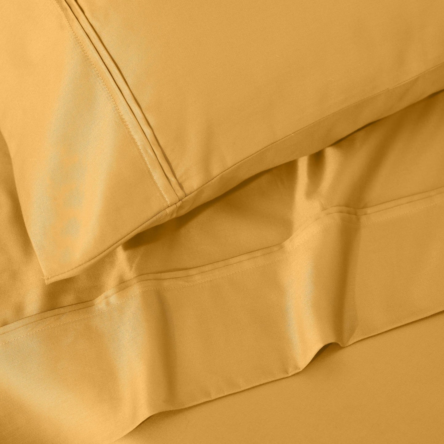Jeu de draps uni en coton égyptien supérieur, 1200 fils, respectueux de l'environnement.