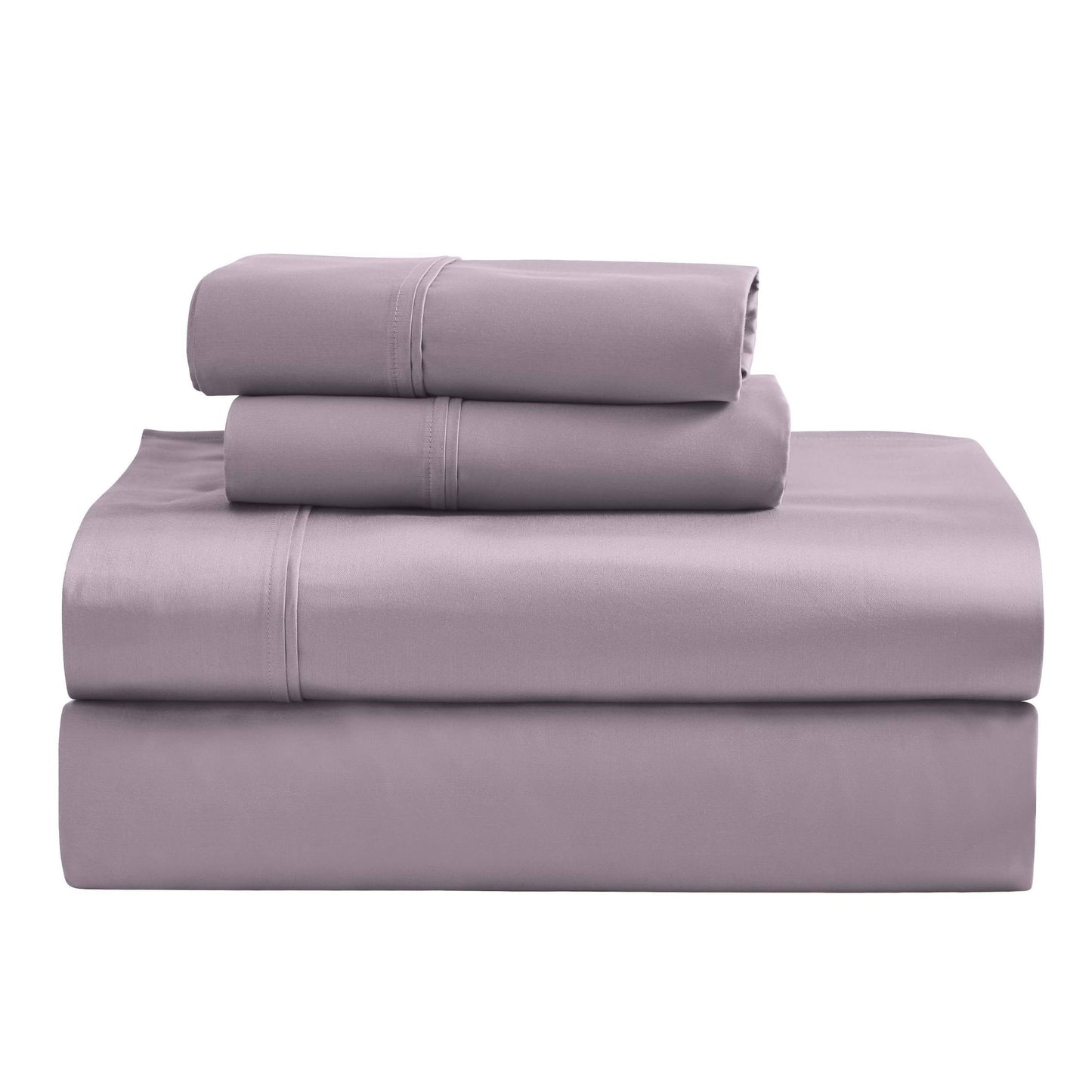 Jeu de draps uni en coton égyptien supérieur, 1200 fils, respectueux de l'environnement.