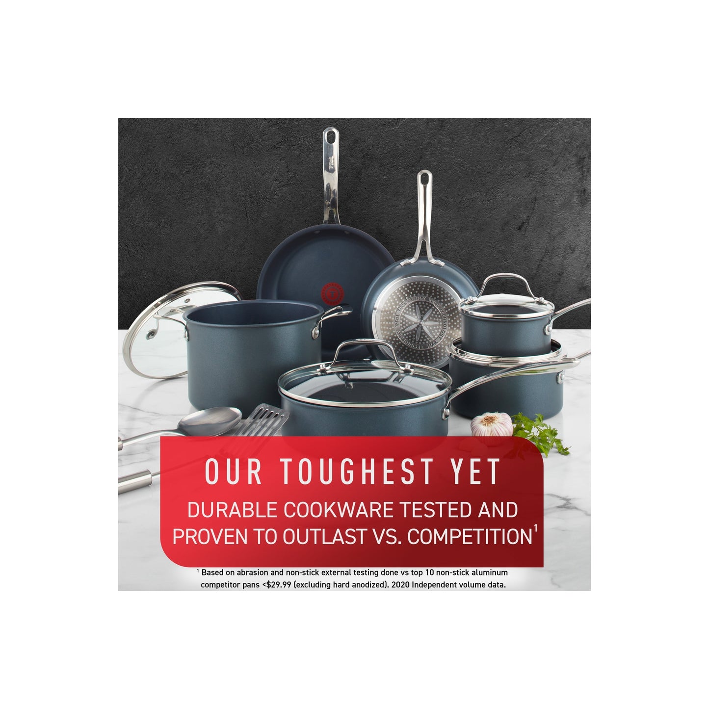 Ensemble de casseroles et poêles antiadhésives T-fal Platinum avec base induction, collection Unlimited Cookware, 12 pièces