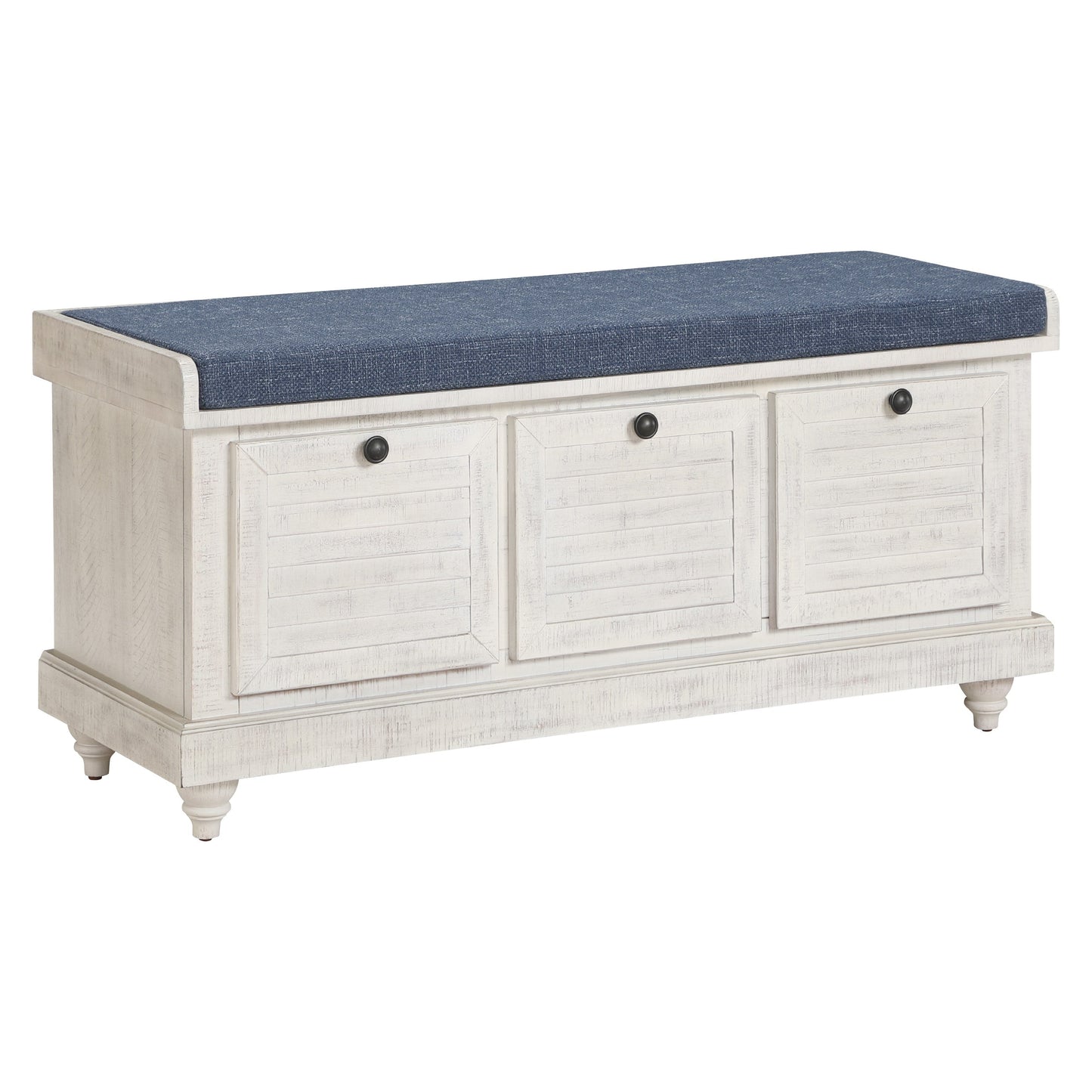 Le banc de rangement Arbakka gris de The Gray Barn