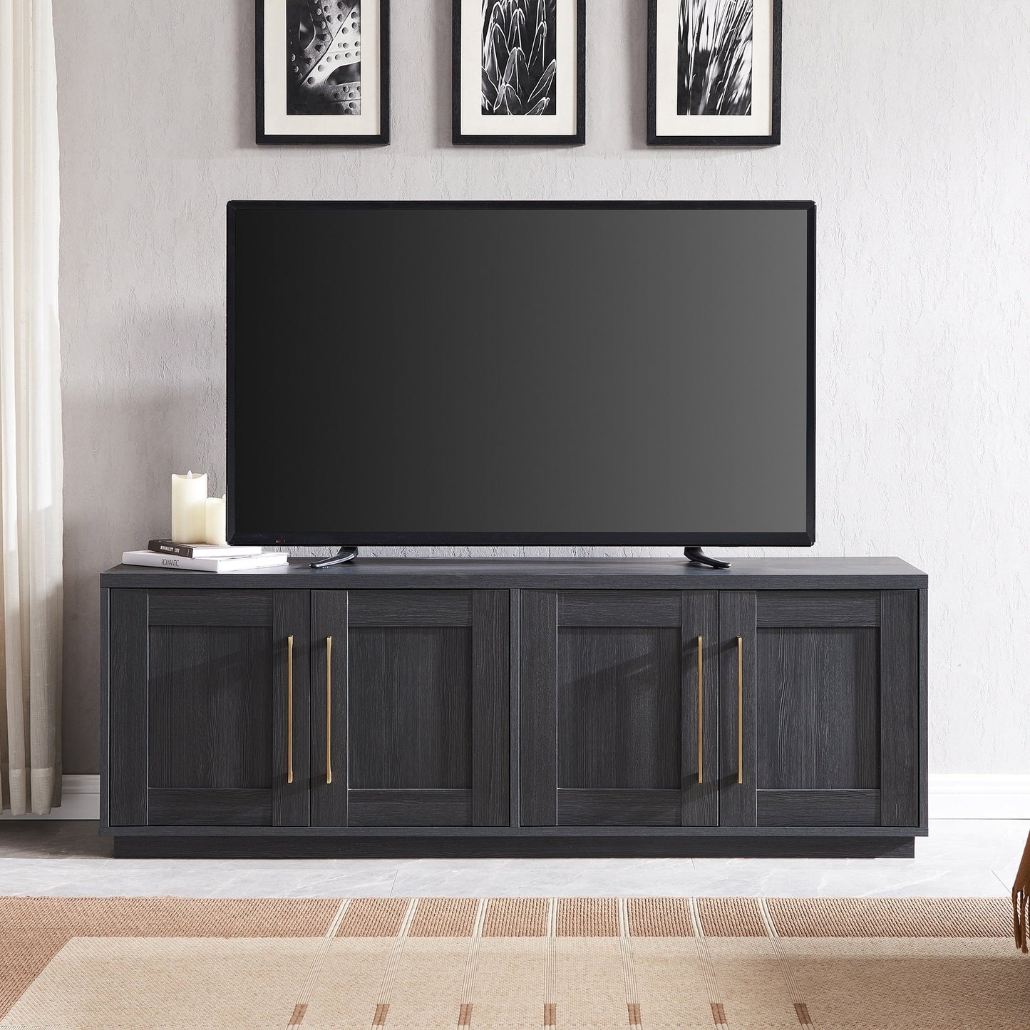 Meuble TV rectangulaire Tillman pour téléviseurs jusqu'à 75 pouces