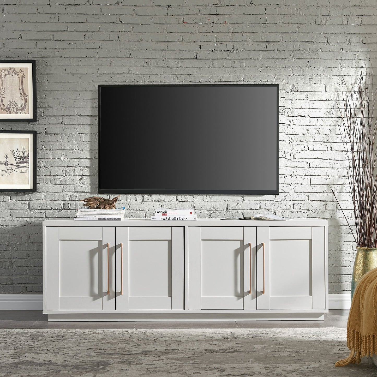 Meuble TV rectangulaire Tillman pour téléviseurs jusqu'à 75 pouces