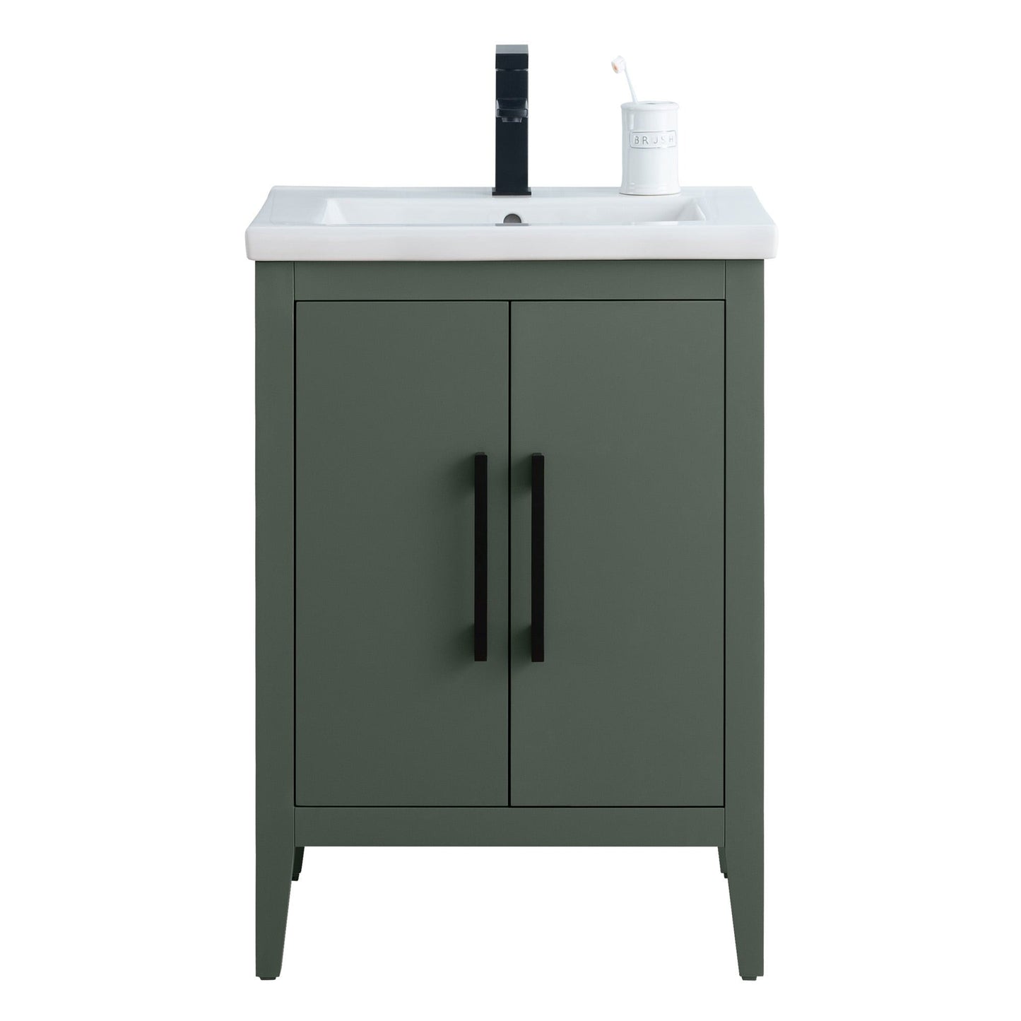 Meuble-lavabo de salle de bain Vanity Art à lavabo simple, 20, 24 ou 30 pouces, avec dessus en céramique.