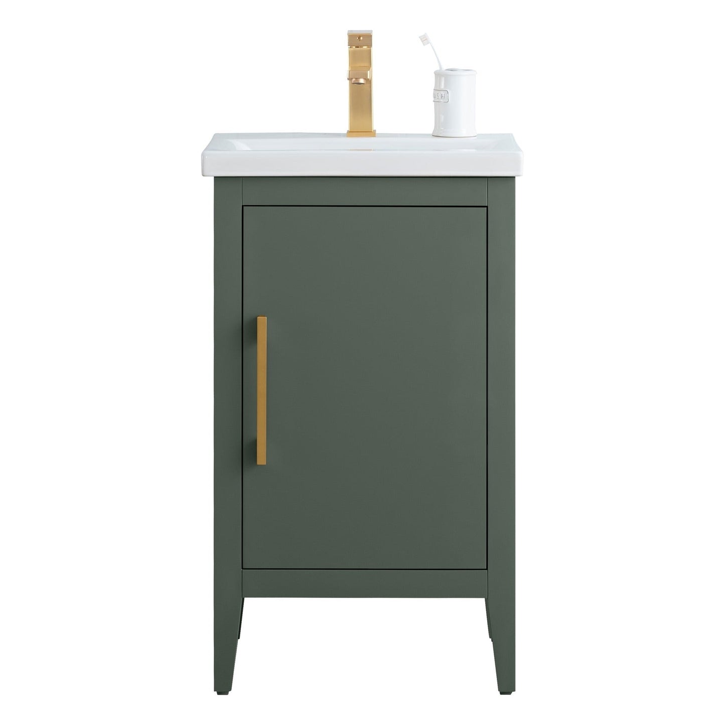 Meuble-lavabo de salle de bain Vanity Art à lavabo simple, 20, 24 ou 30 pouces, avec dessus en céramique.