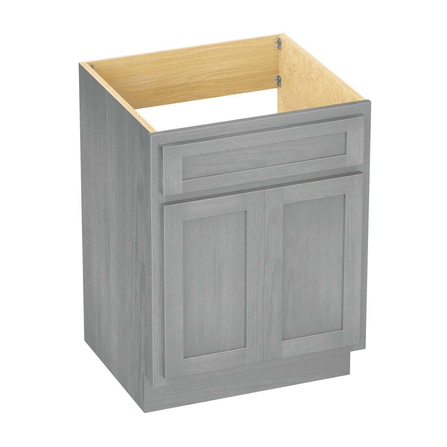 Meuble-lavabo de salle de bain Vanity Art en bois massif de 60 cm (24 pouces) avec lavabo simple.