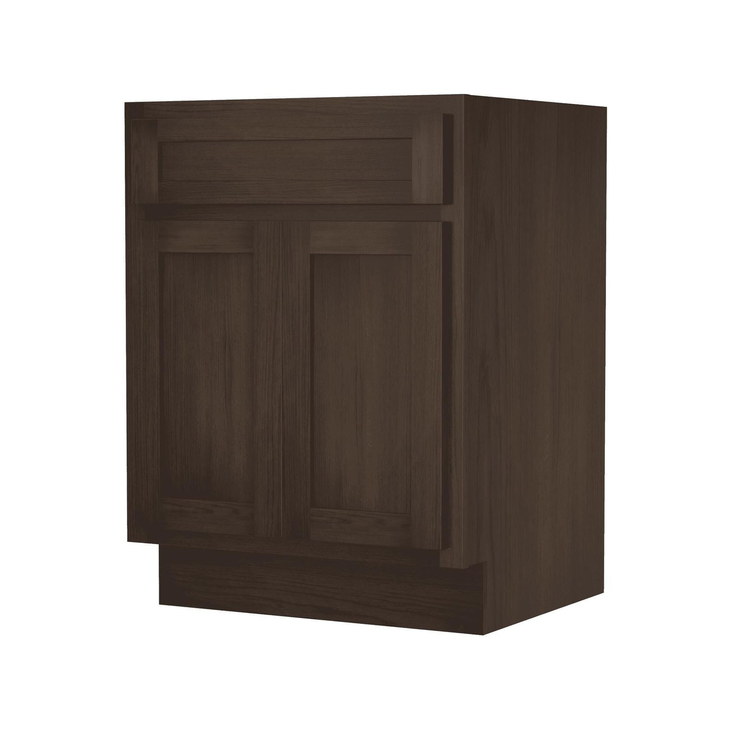 Meuble-lavabo de salle de bain Vanity Art en bois massif de 60 cm (24 pouces) avec lavabo simple.